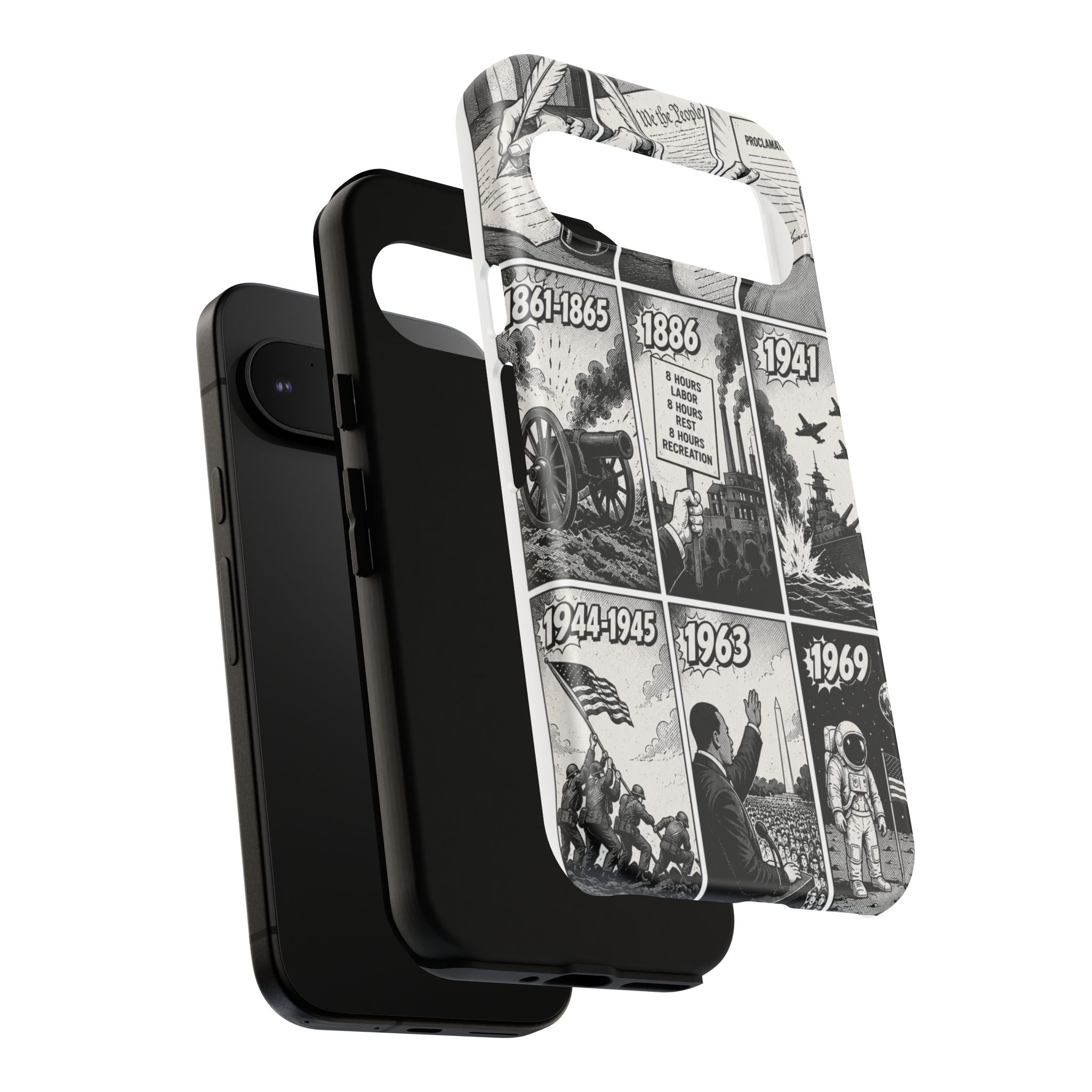 America Through the Ages Comic History Phone Case Printify