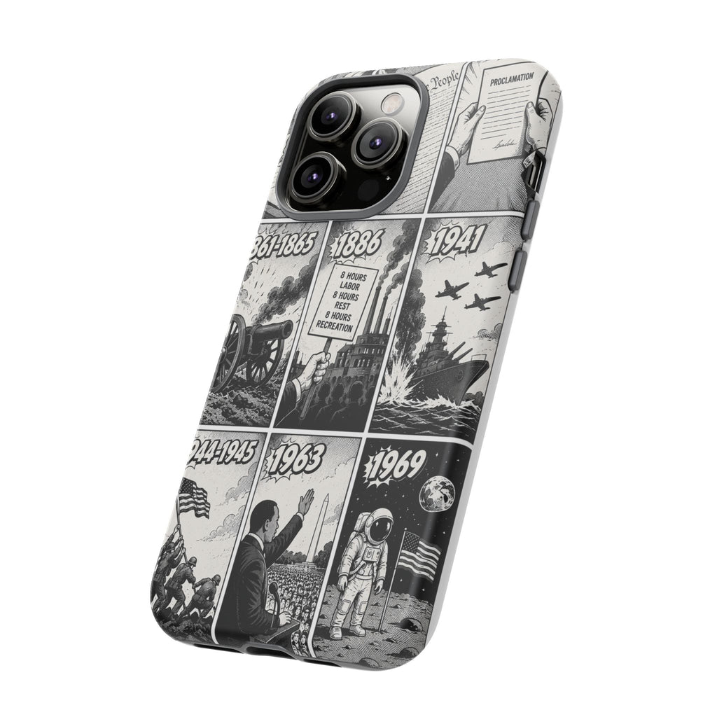 America Through the Ages Comic History Phone Case Printify