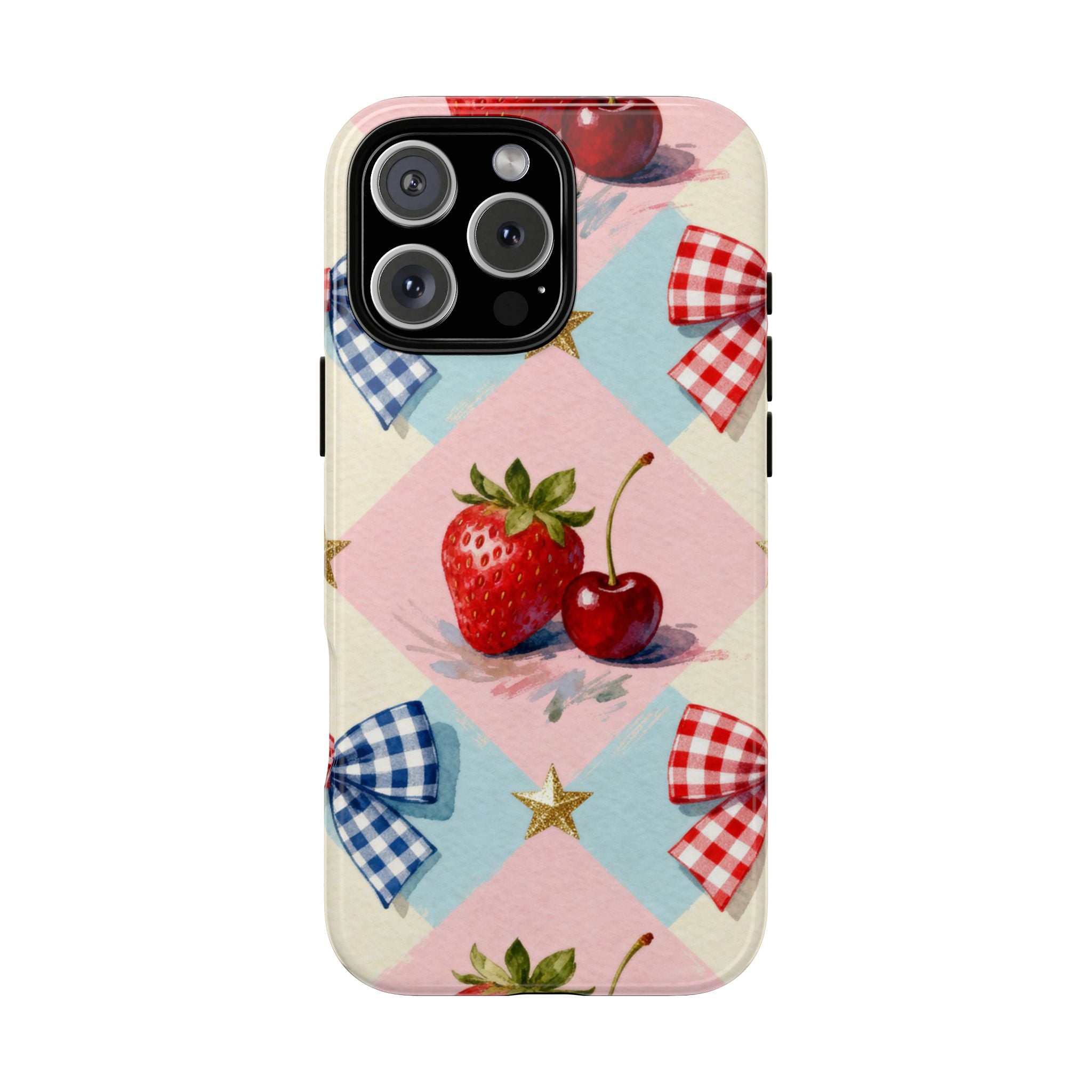 Americana Coquette Cherry Picnic Phone Case Printify