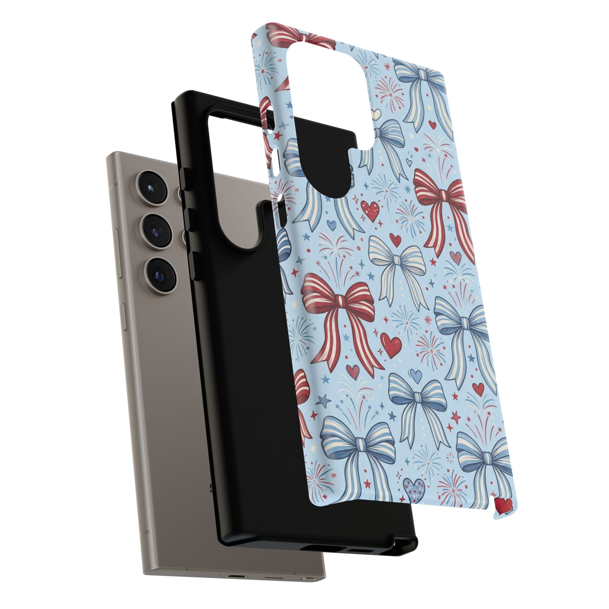 Patriotic Coquette Bows & Fireworks Phone Case Printify