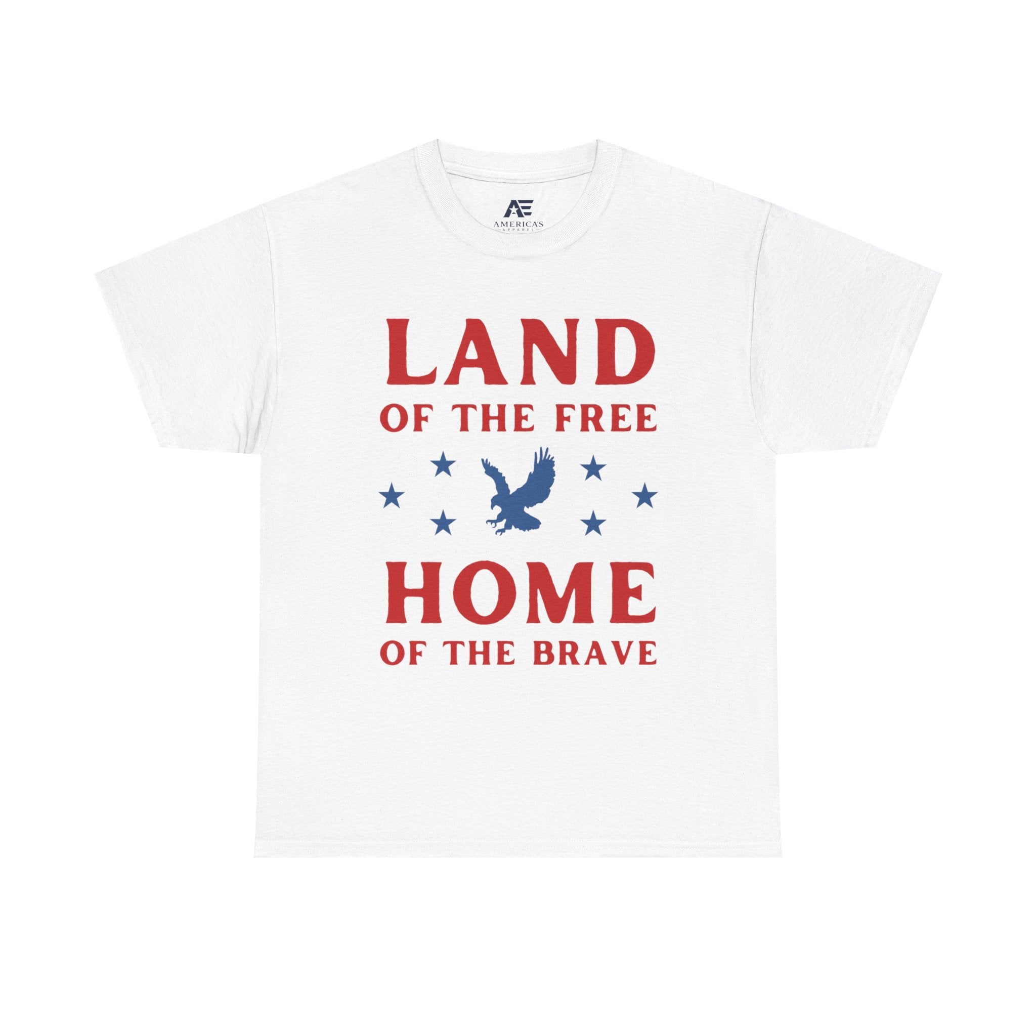 Land of the Free Home of the Brave Eagle Patriotic T-Shirt