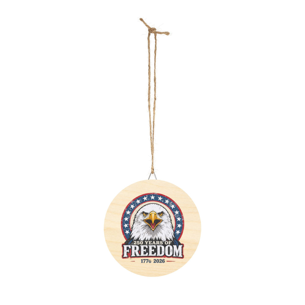 Patriotic Freedom Eagle Wood Sign — Bald Eagle Wall Decor Printify