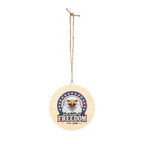 Patriotic Freedom Eagle Wood Sign — Bald Eagle Wall Decor Printify