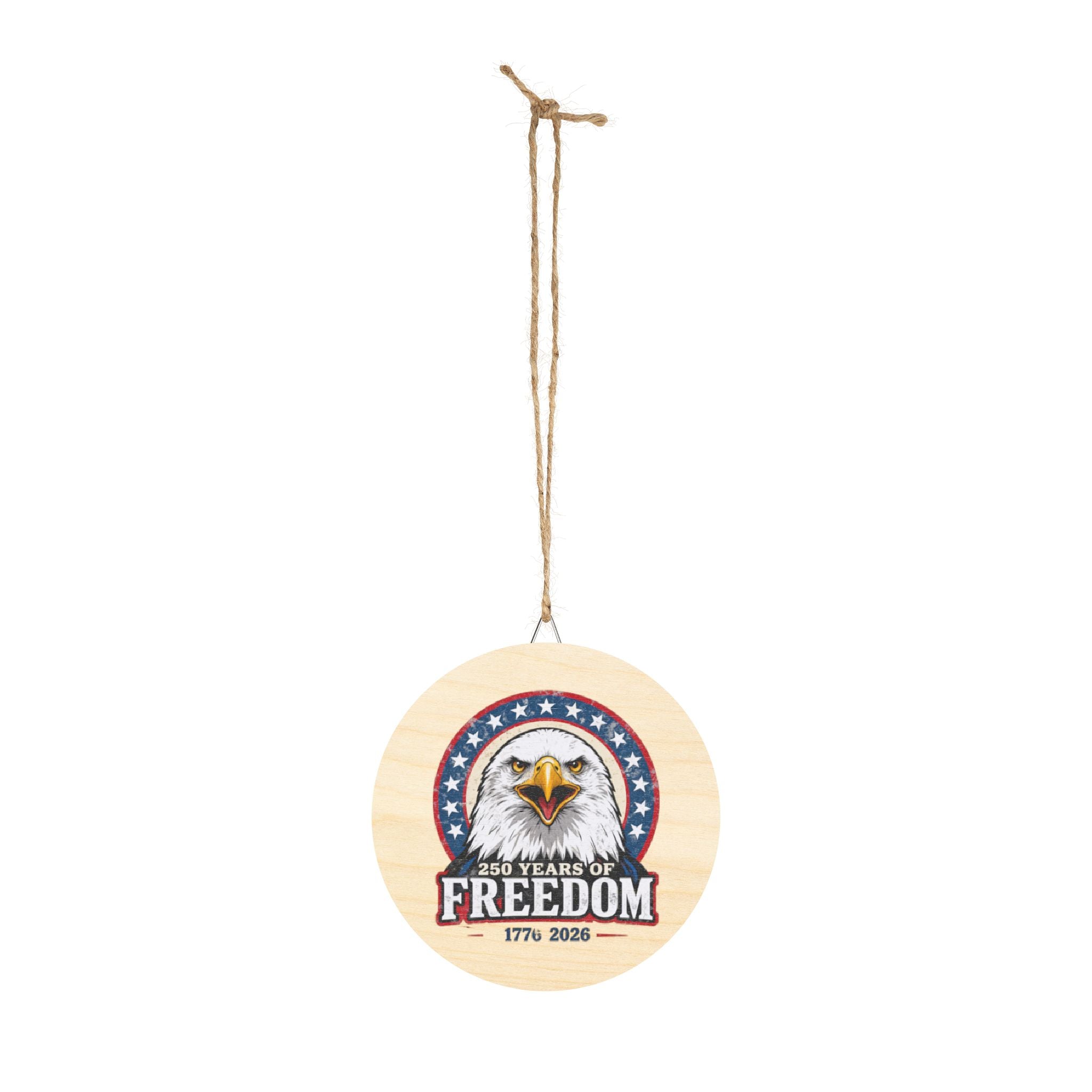 Patriotic Freedom Eagle Wood Sign — Bald Eagle Wall Decor Printify