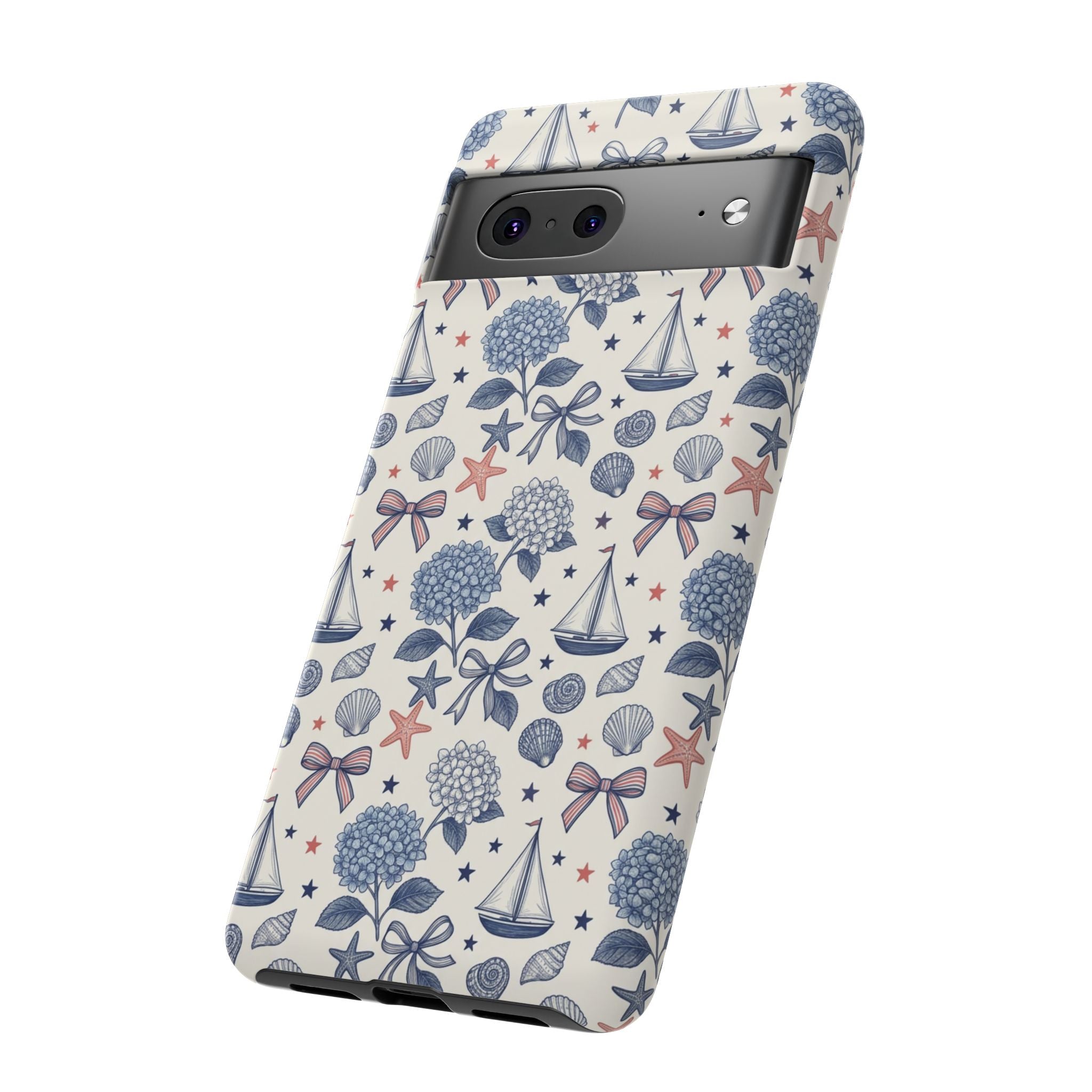 Coastal Americana Hydrangea Phone Case Printify