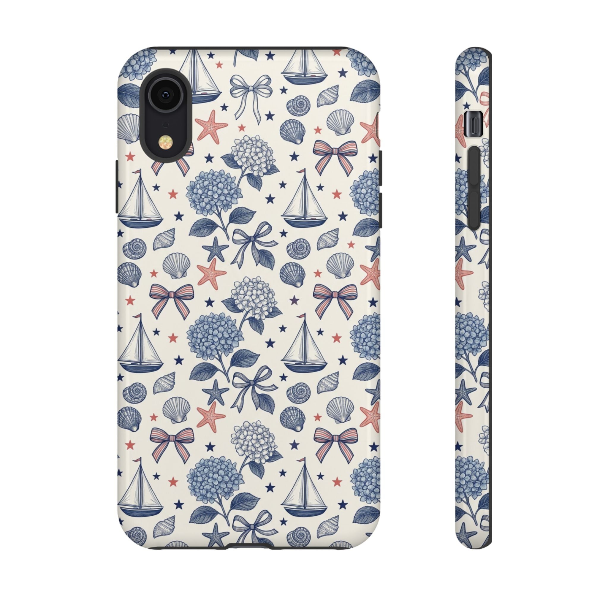 Coastal Americana Hydrangea Phone Case Printify
