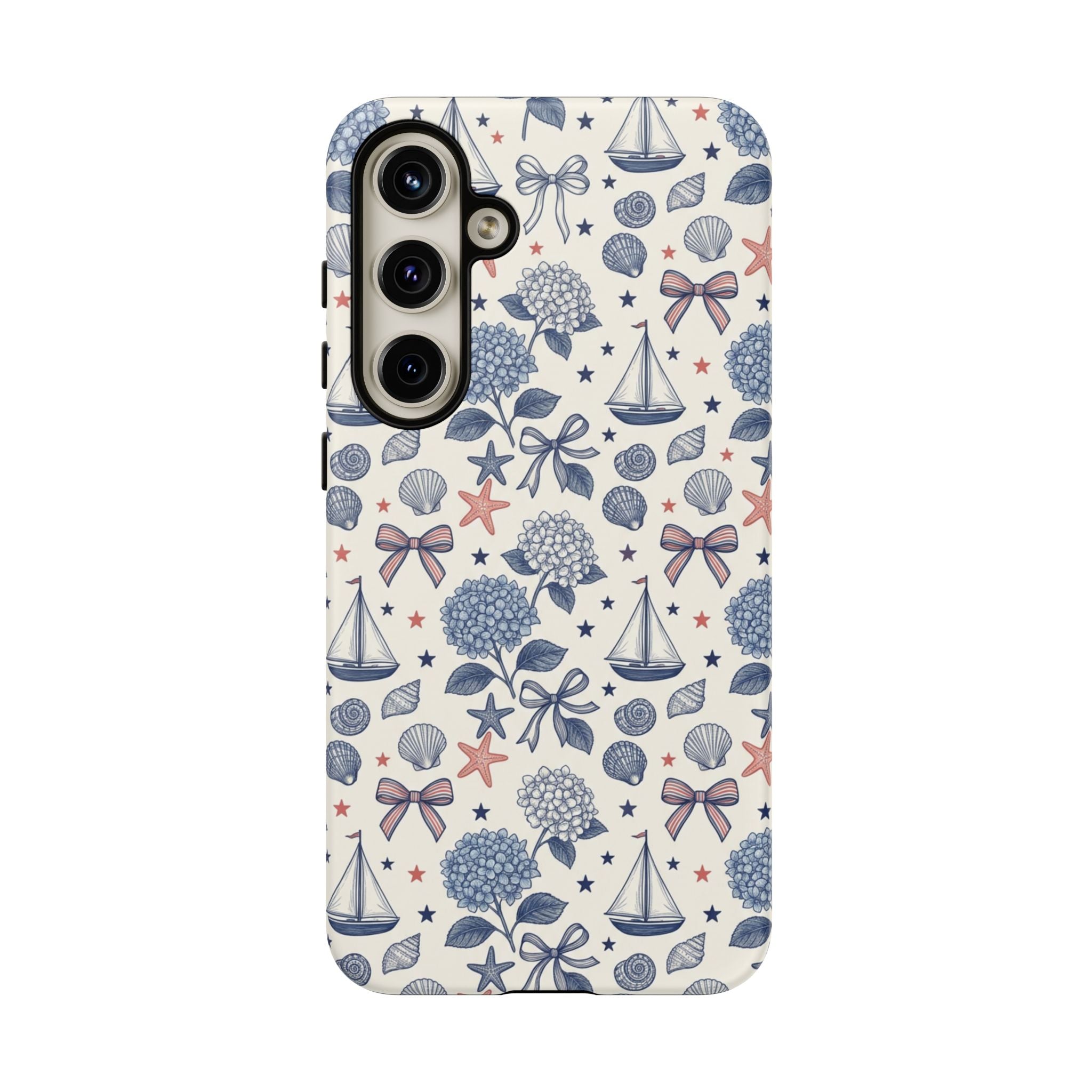 Coastal Americana Hydrangea Phone Case Printify