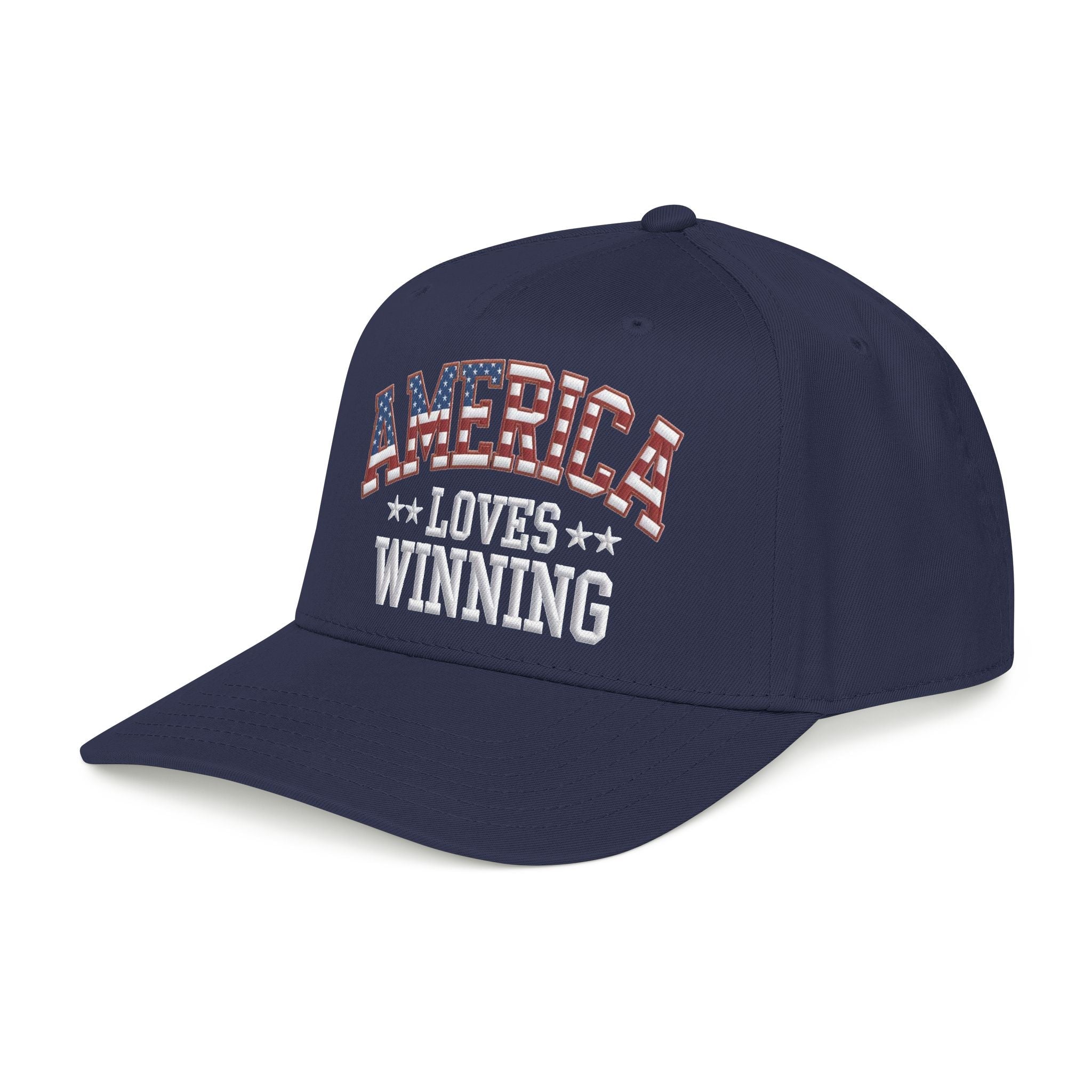America Loves Winning Patriotic Hat – American Flag Cap