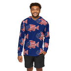 Stars & Stripes Bluegill Performance Hoodie – Patriotic Fishing Hooded Shirt Printify