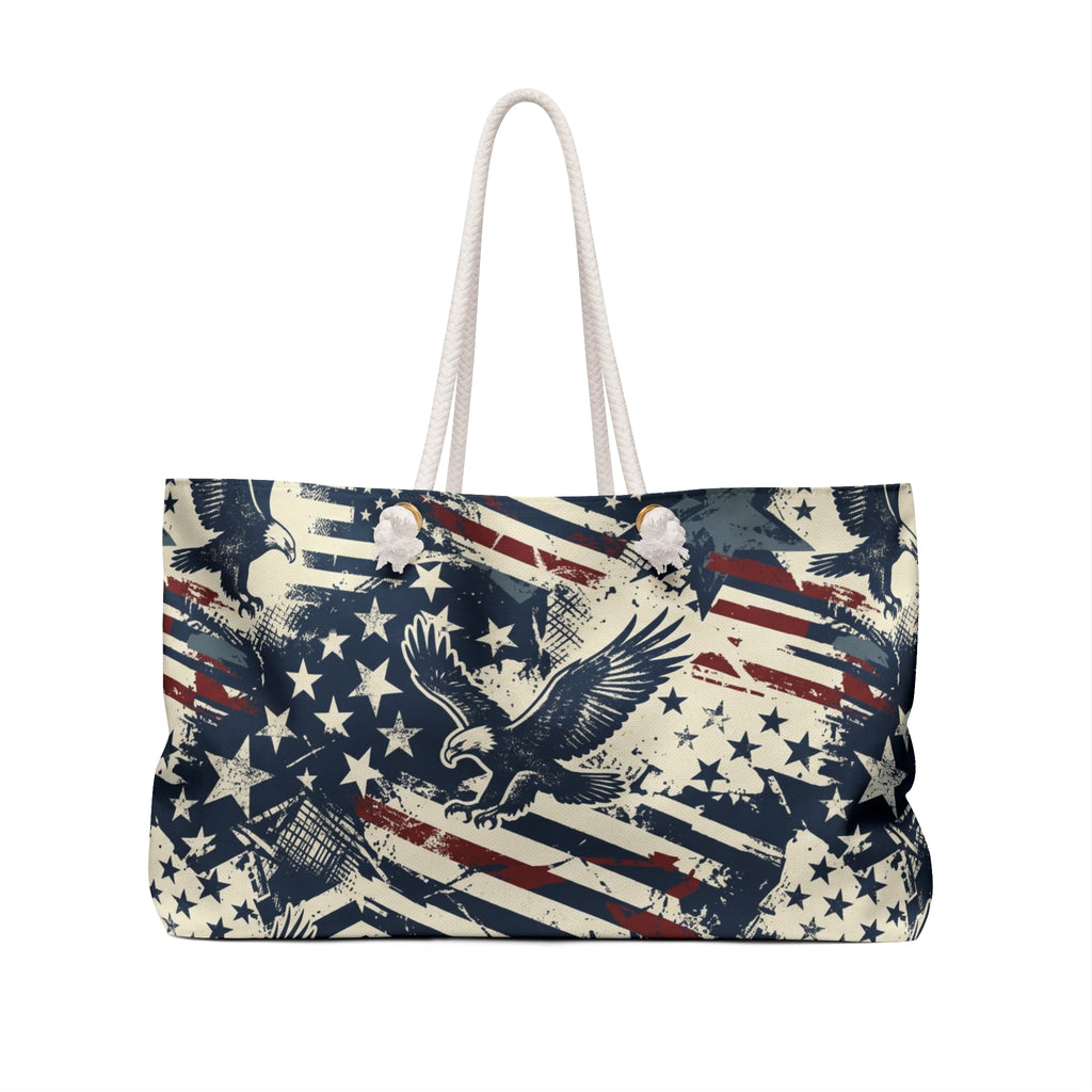 Vintage Americana Eagle Weekender Tote Printify