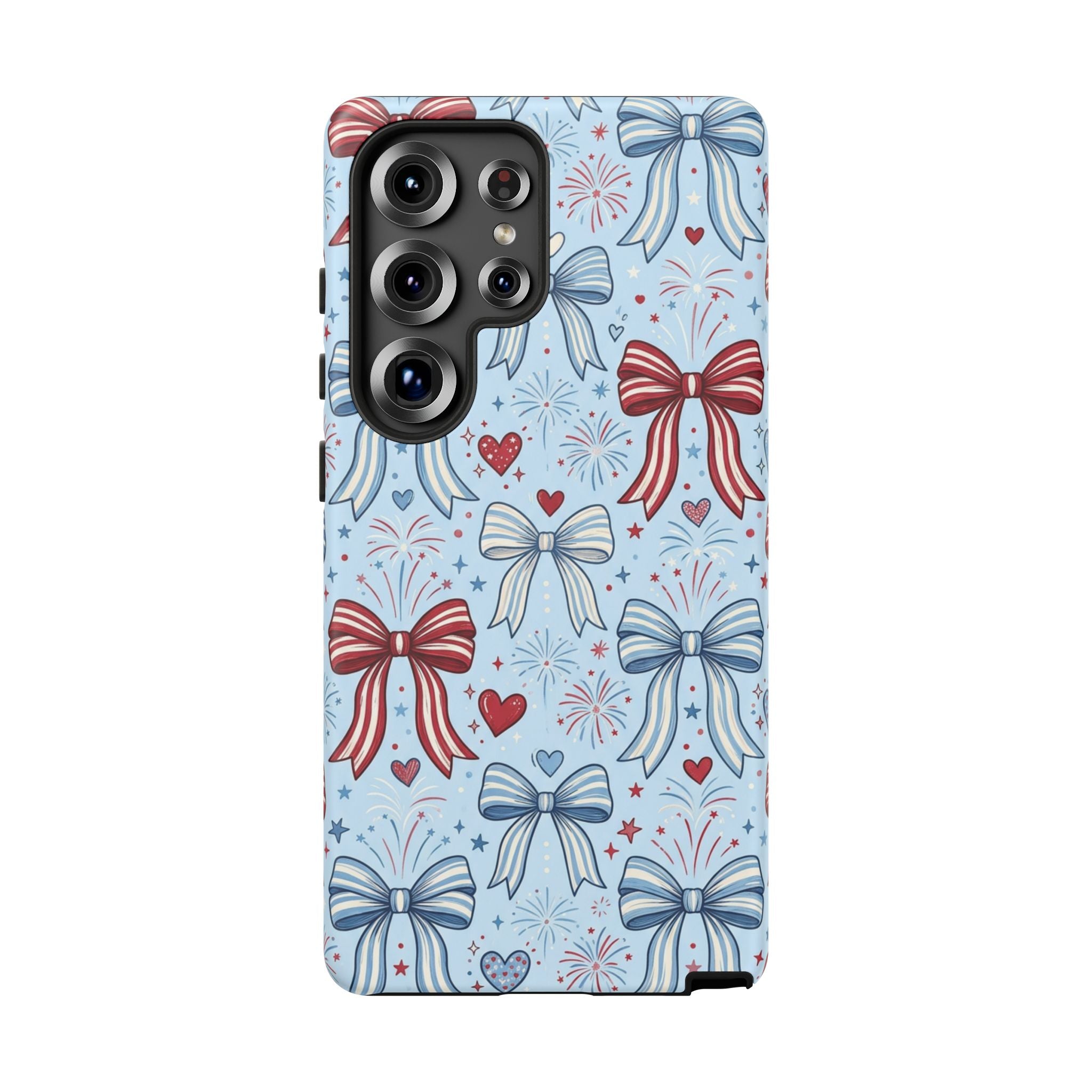 Patriotic Coquette Bows & Fireworks Phone Case Printify