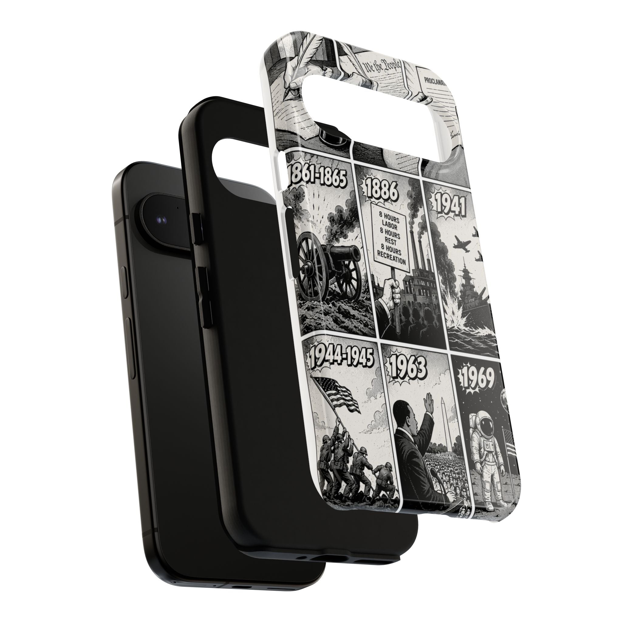 America Through the Ages Comic History Phone Case Printify