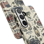 Patriotic Outdoors Phone Case – Bass Fishing & Vintage Americana Case Printify