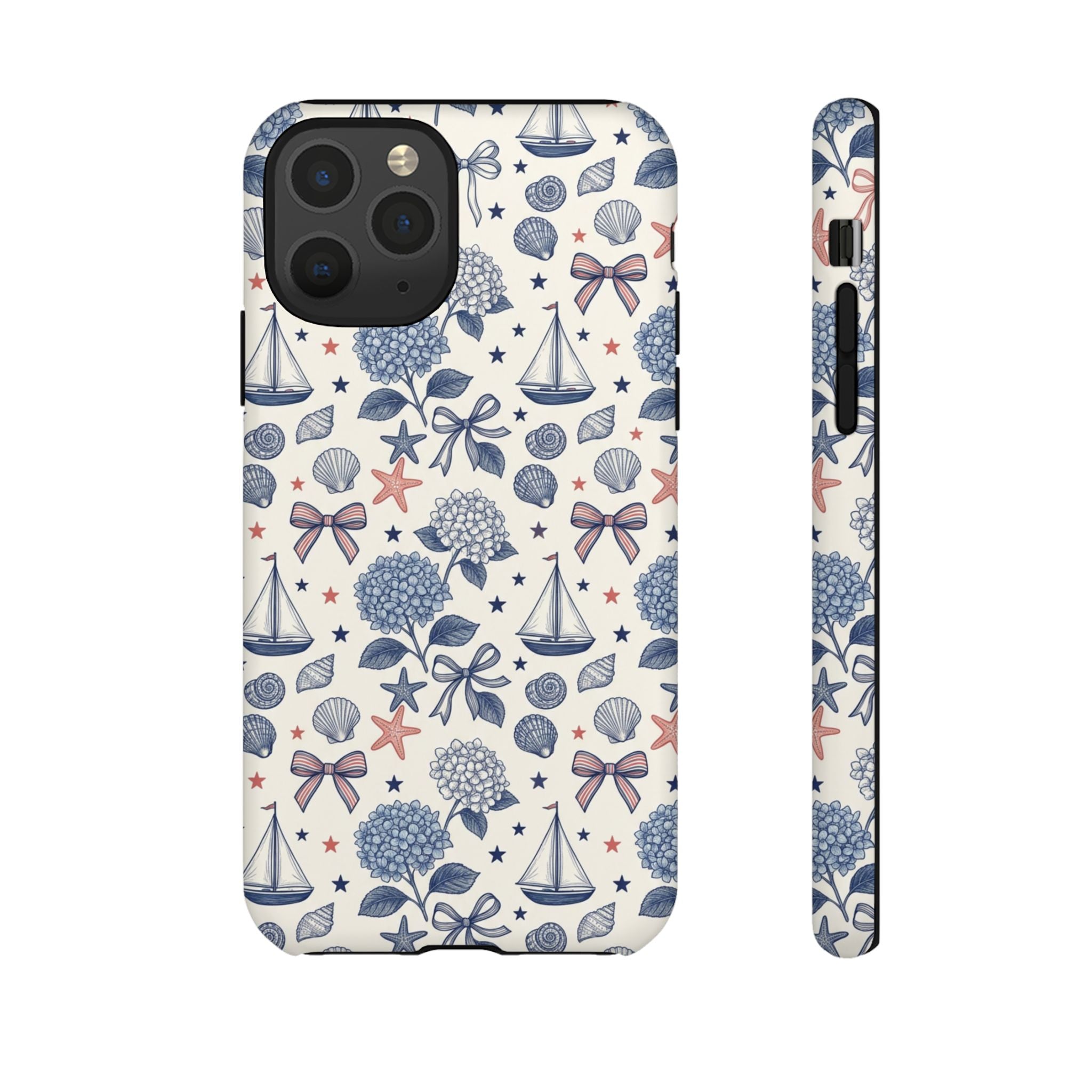 Coastal Americana Hydrangea Phone Case Printify