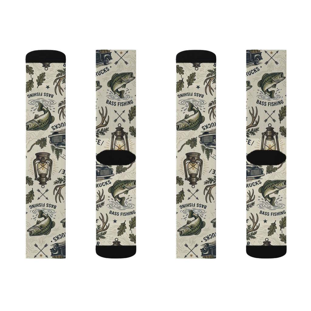 Lucky Buck Outdoors Crew Socks – Hunting & Fishing Adventure Socks Printify