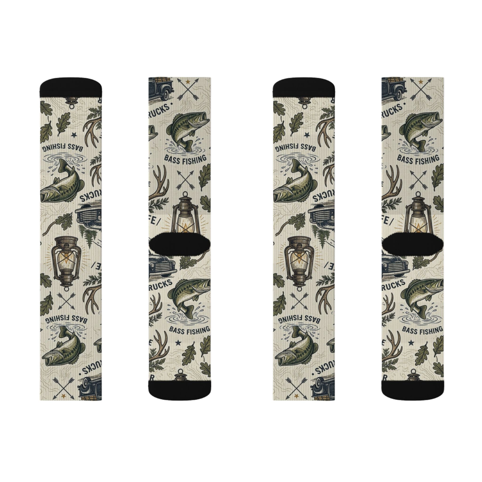 Lucky Buck Outdoors Crew Socks – Hunting & Fishing Adventure Socks Printify
