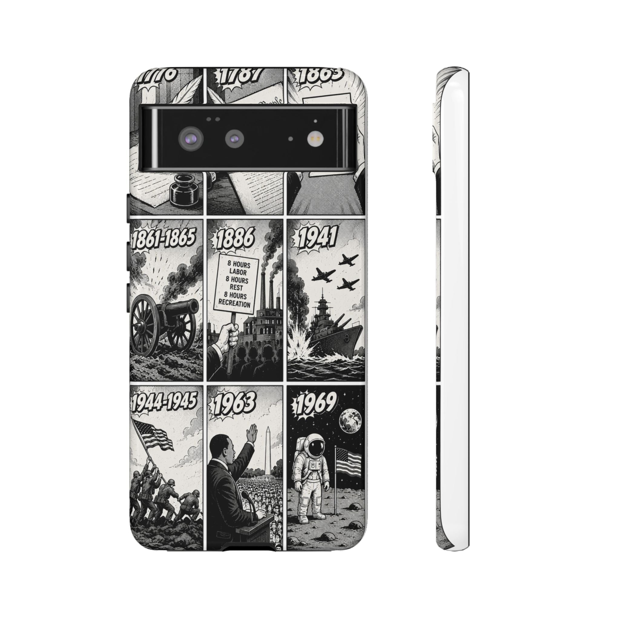America Through the Ages Comic History Phone Case Printify