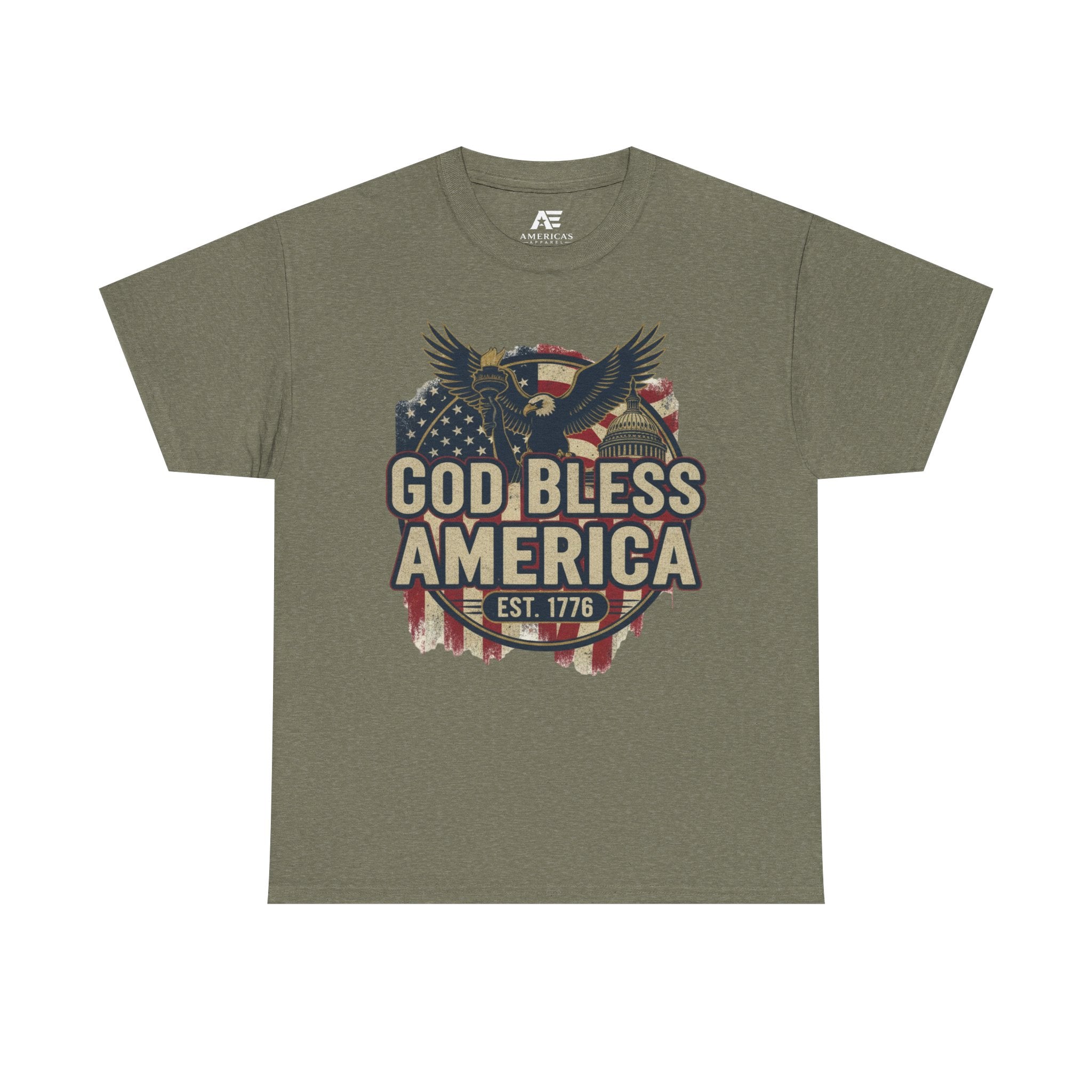 God Bless America 1776 Patriotic T-Shirt – Vintage American Heritage Tee