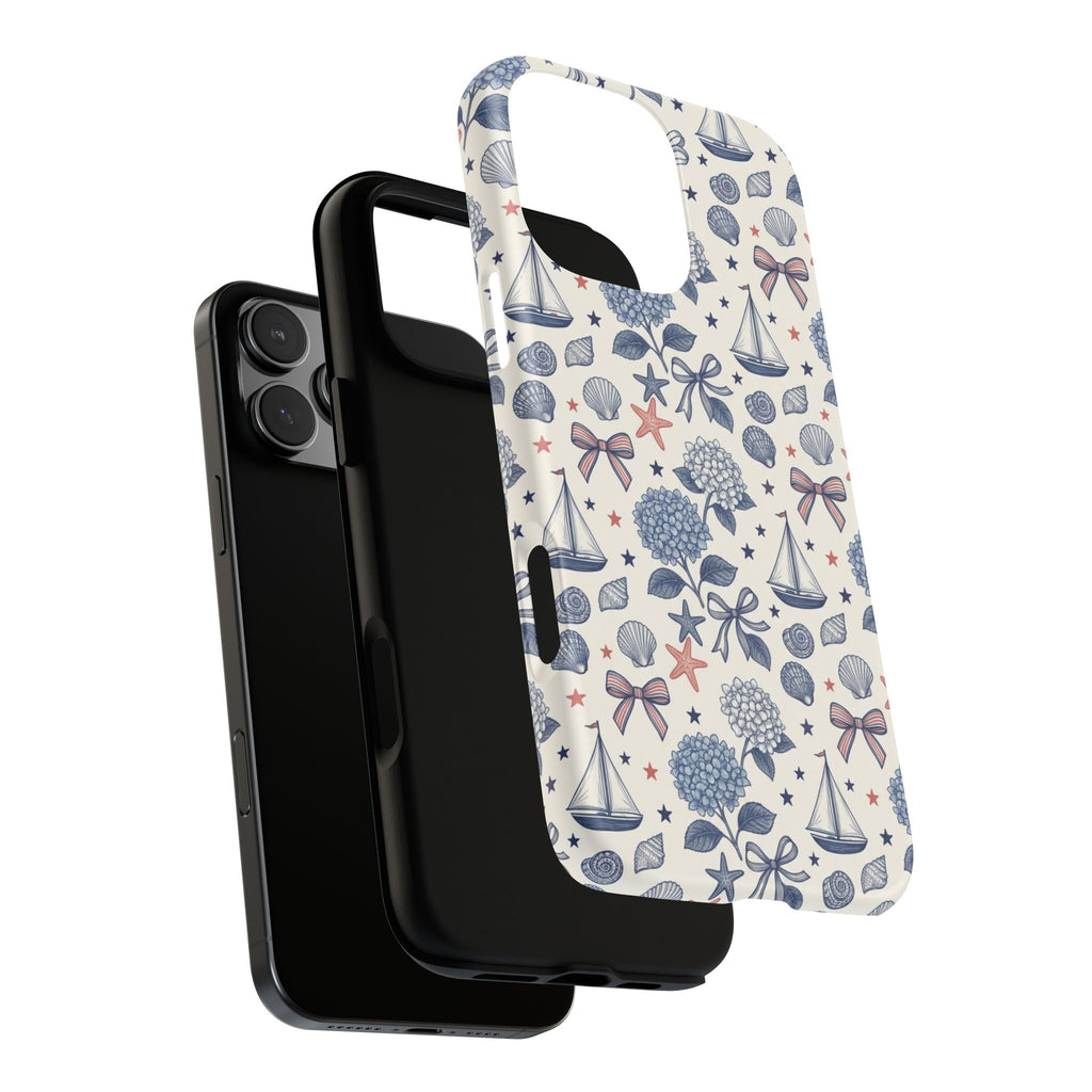 Coastal Americana Hydrangea Phone Case Printify