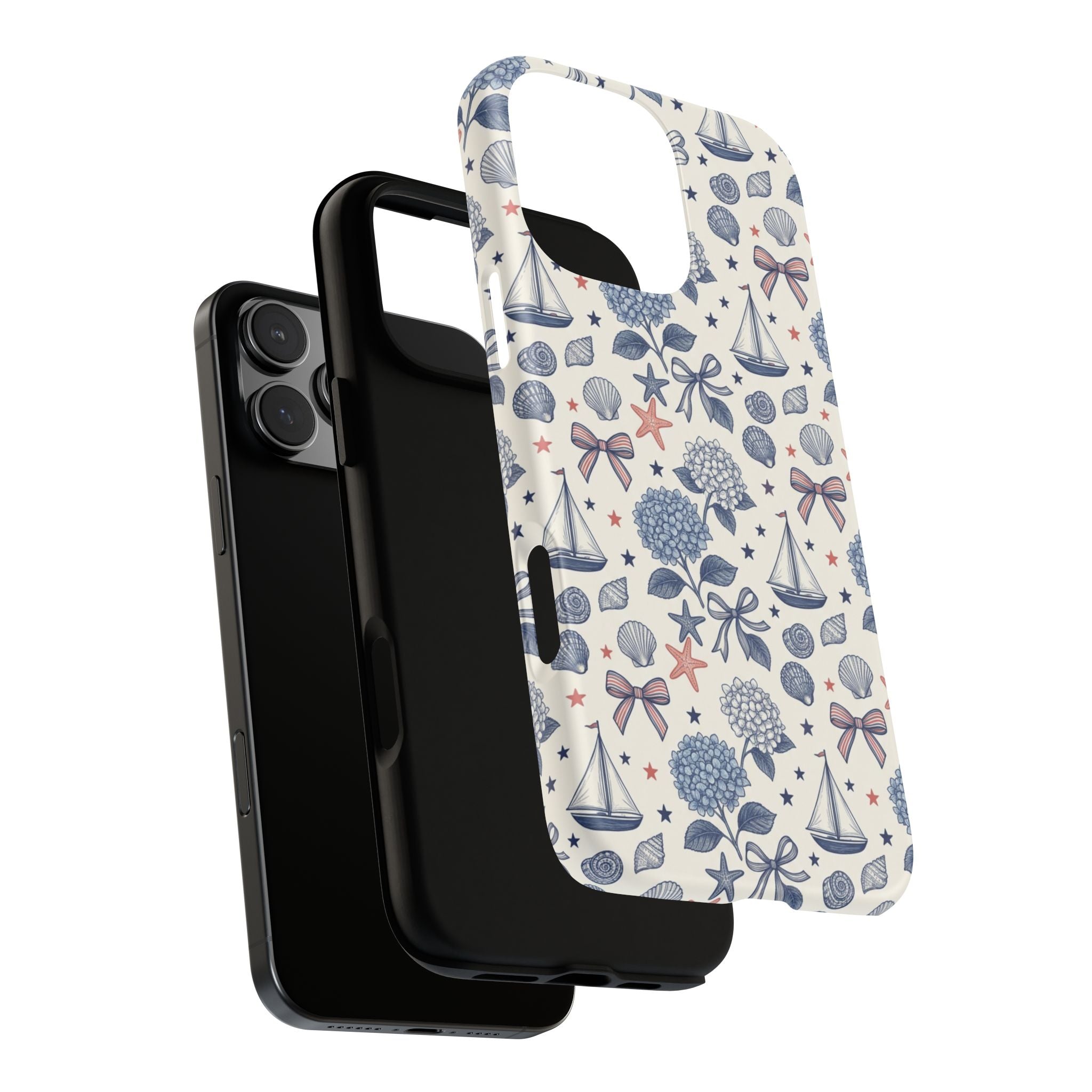 Coastal Americana Hydrangea Phone Case Printify