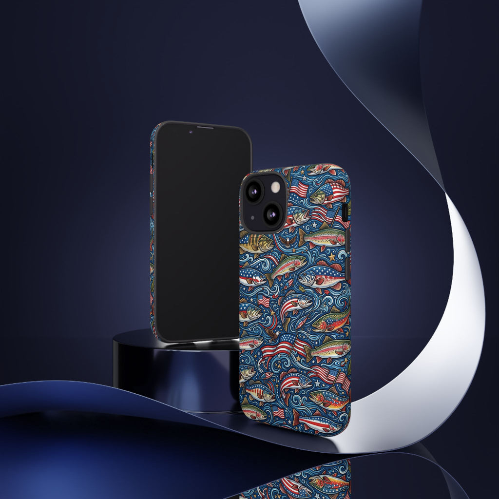 Patriotic Fishing Waters Phone Case Printify