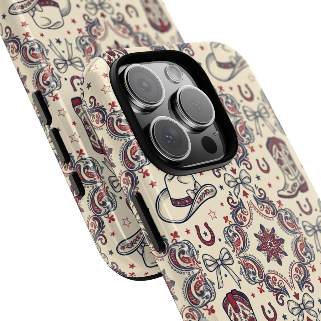 Americana Cowgirl Coquette Phone Case Printify