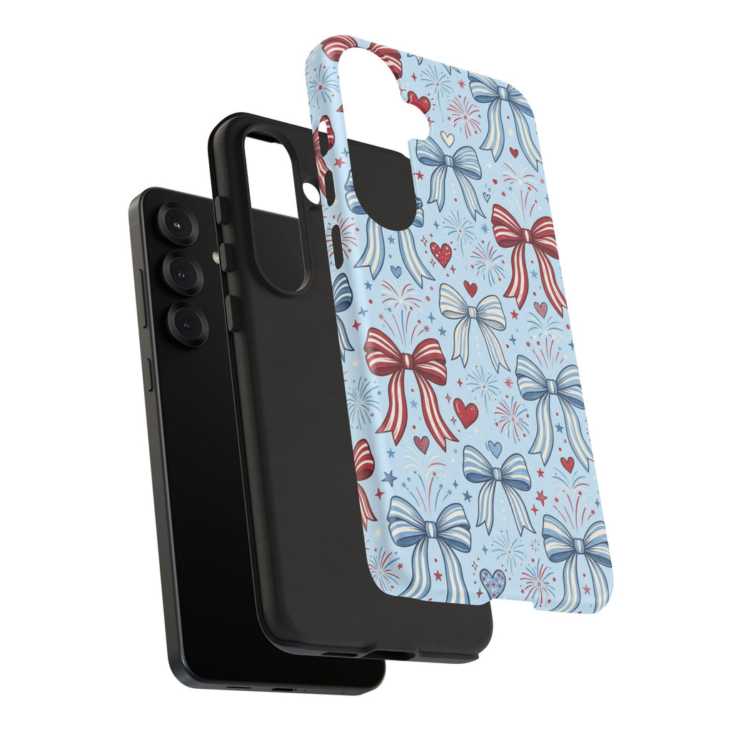 Patriotic Coquette Bows & Fireworks Phone Case Printify