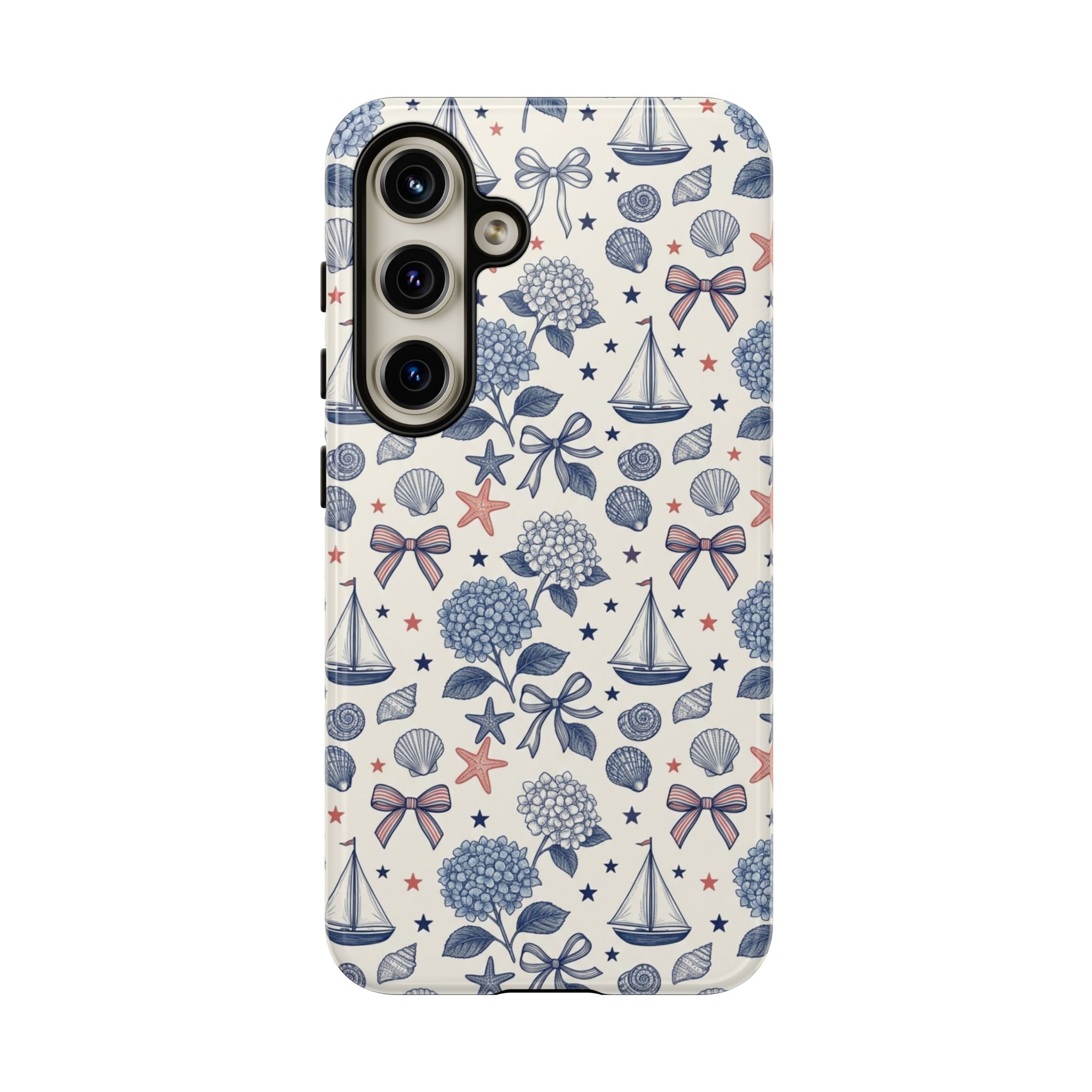 Coastal Americana Hydrangea Phone Case Printify