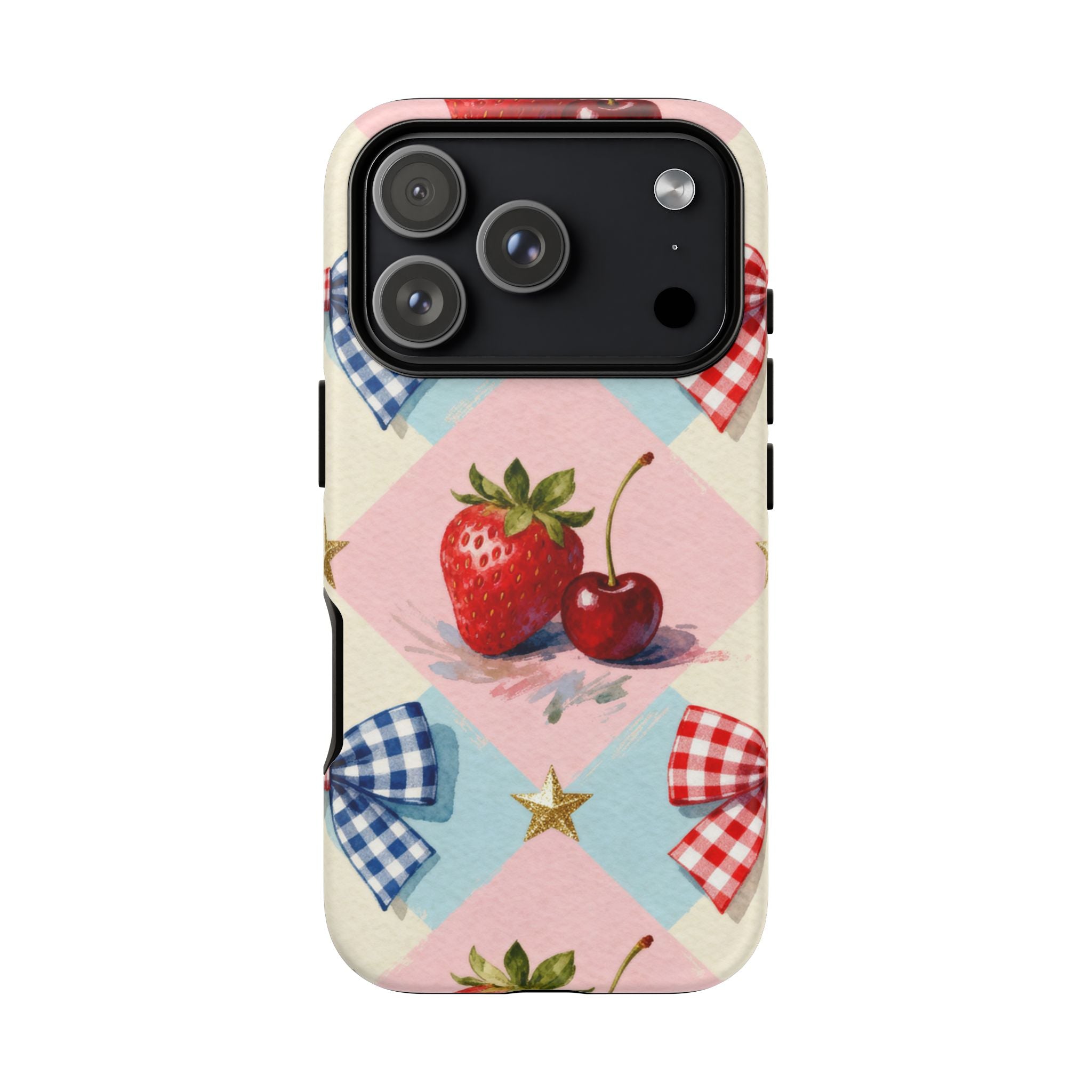 Americana Coquette Cherry Picnic Phone Case Printify