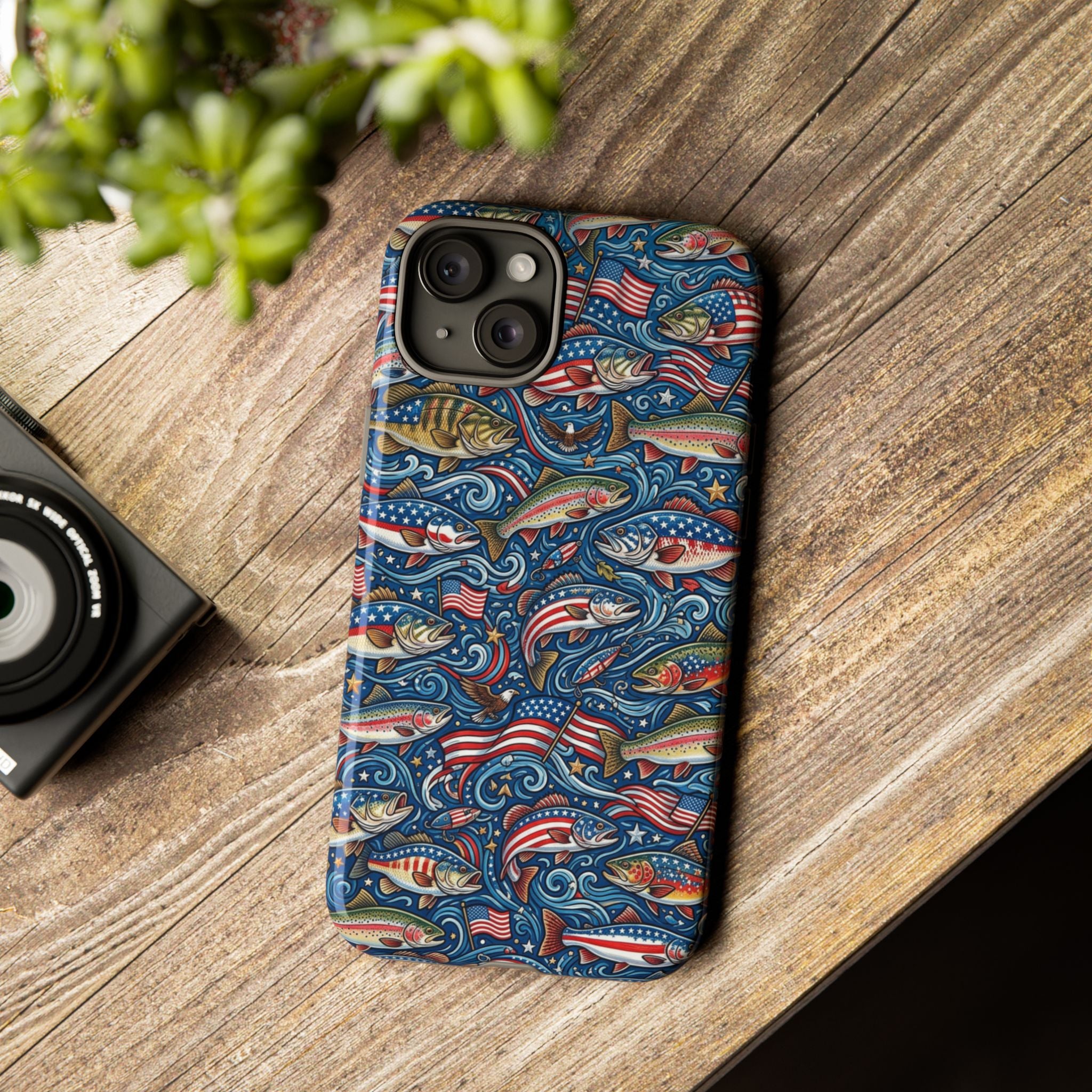 Patriotic Fishing Waters Phone Case Printify