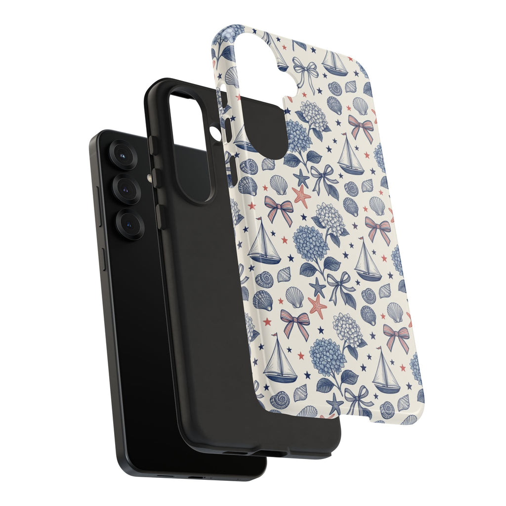 Coastal Americana Hydrangea Phone Case Printify