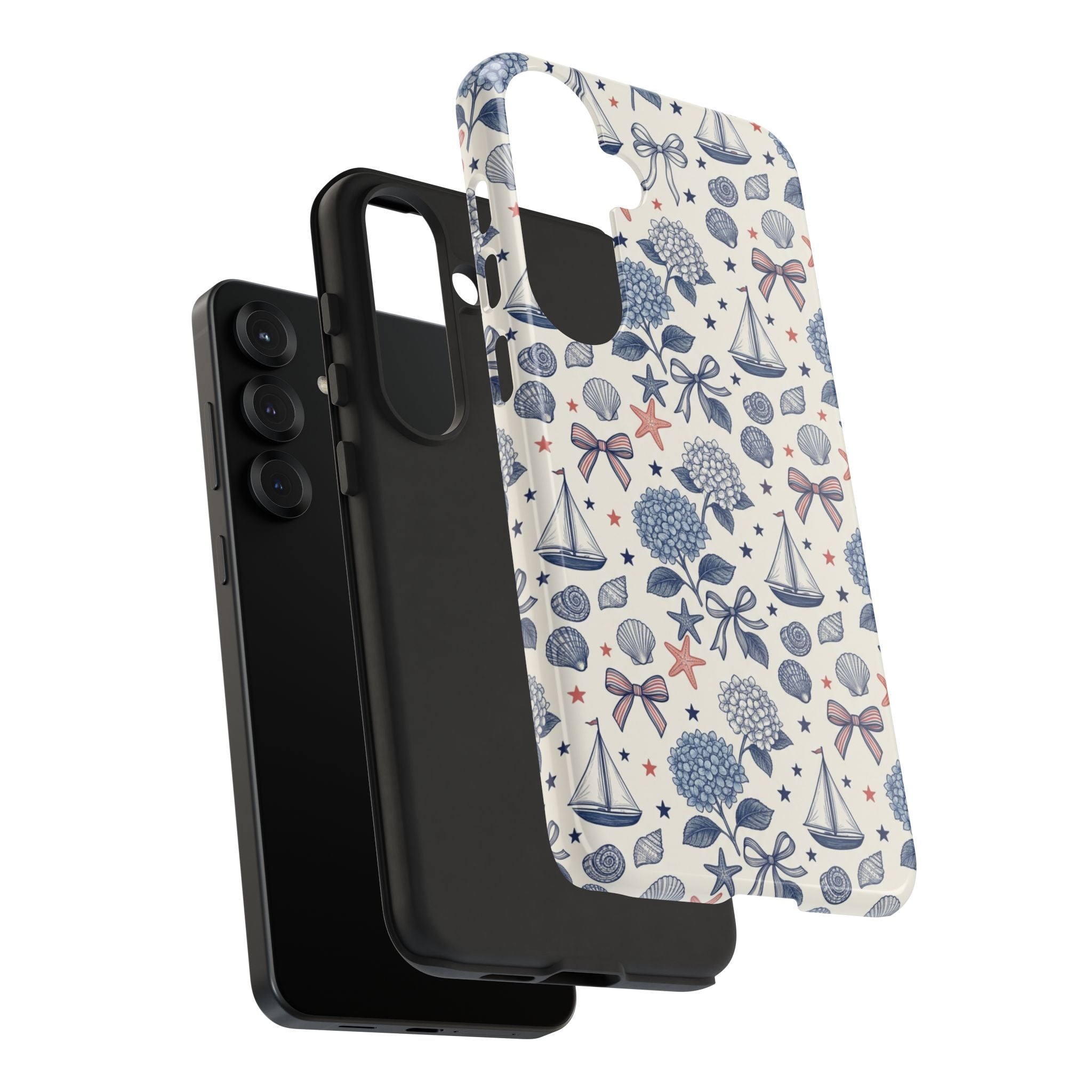 Coastal Americana Hydrangea Phone Case Printify