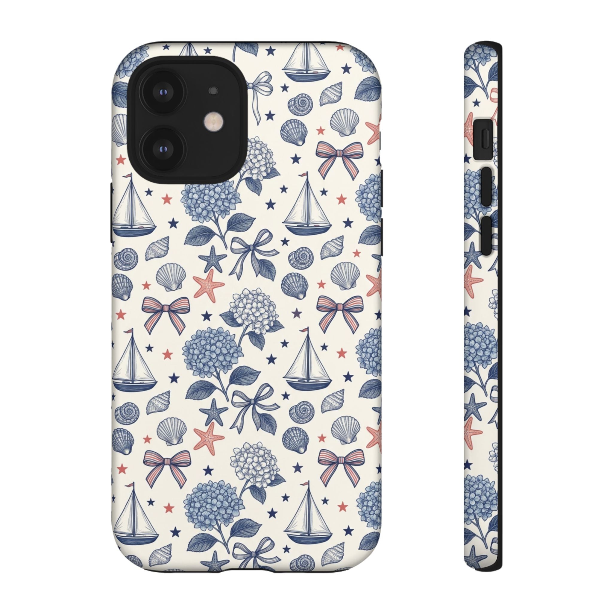Coastal Americana Hydrangea Phone Case Printify