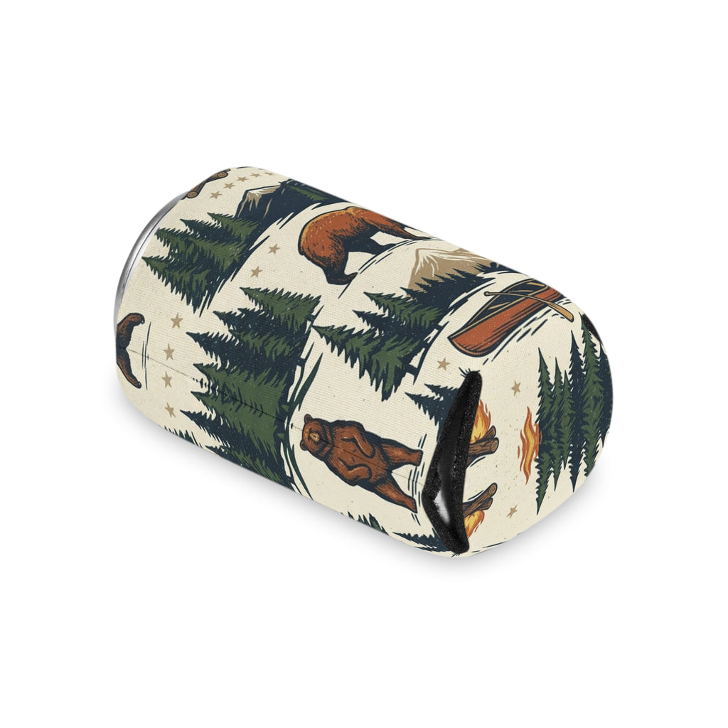 Mountain Wilderness Bear Can Cooler Printify