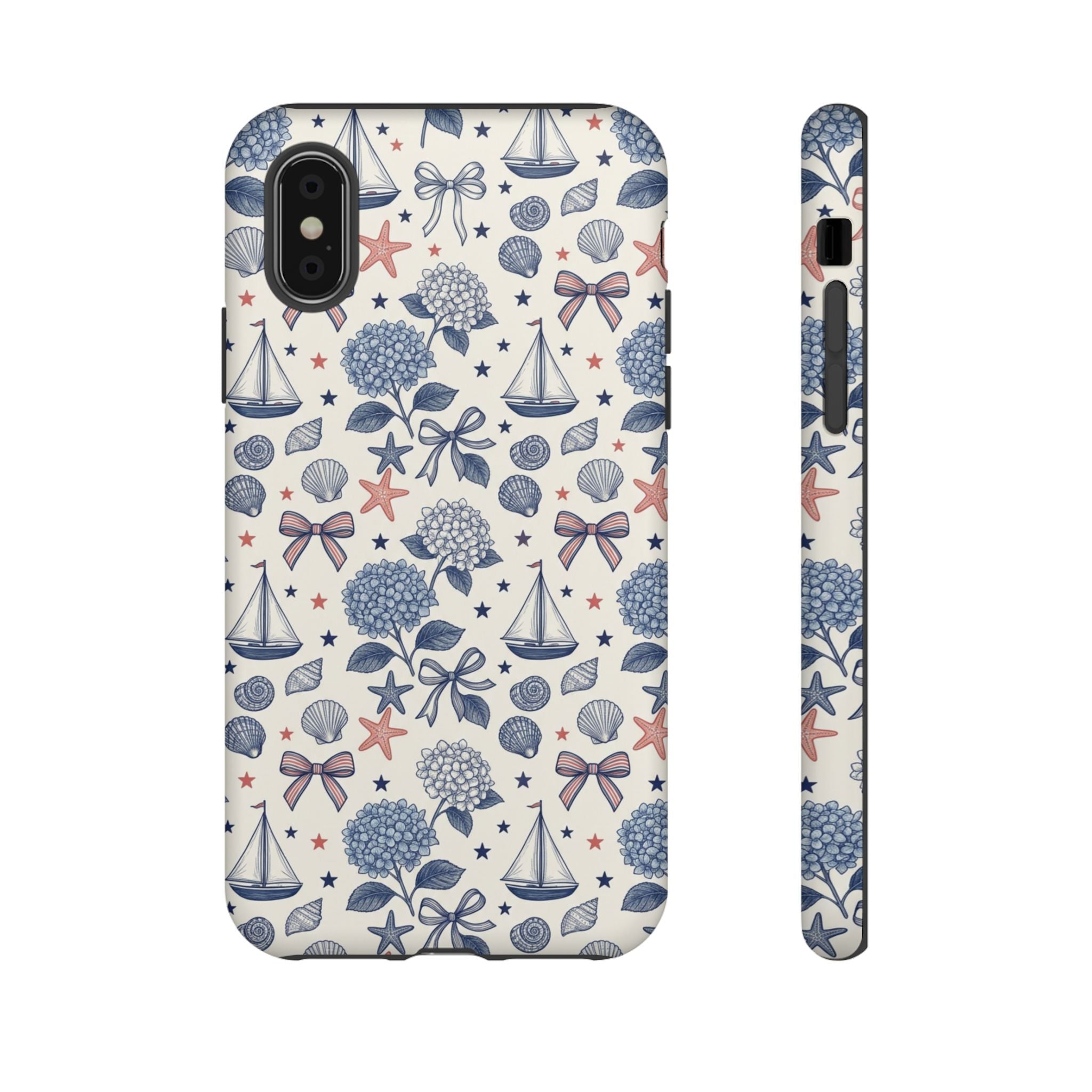 Coastal Americana Hydrangea Phone Case Printify