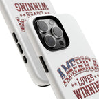 America Loves Winning Patriotic Phone Case – Tough Dual Layer iPhone & Samsung Galaxy S26 Case