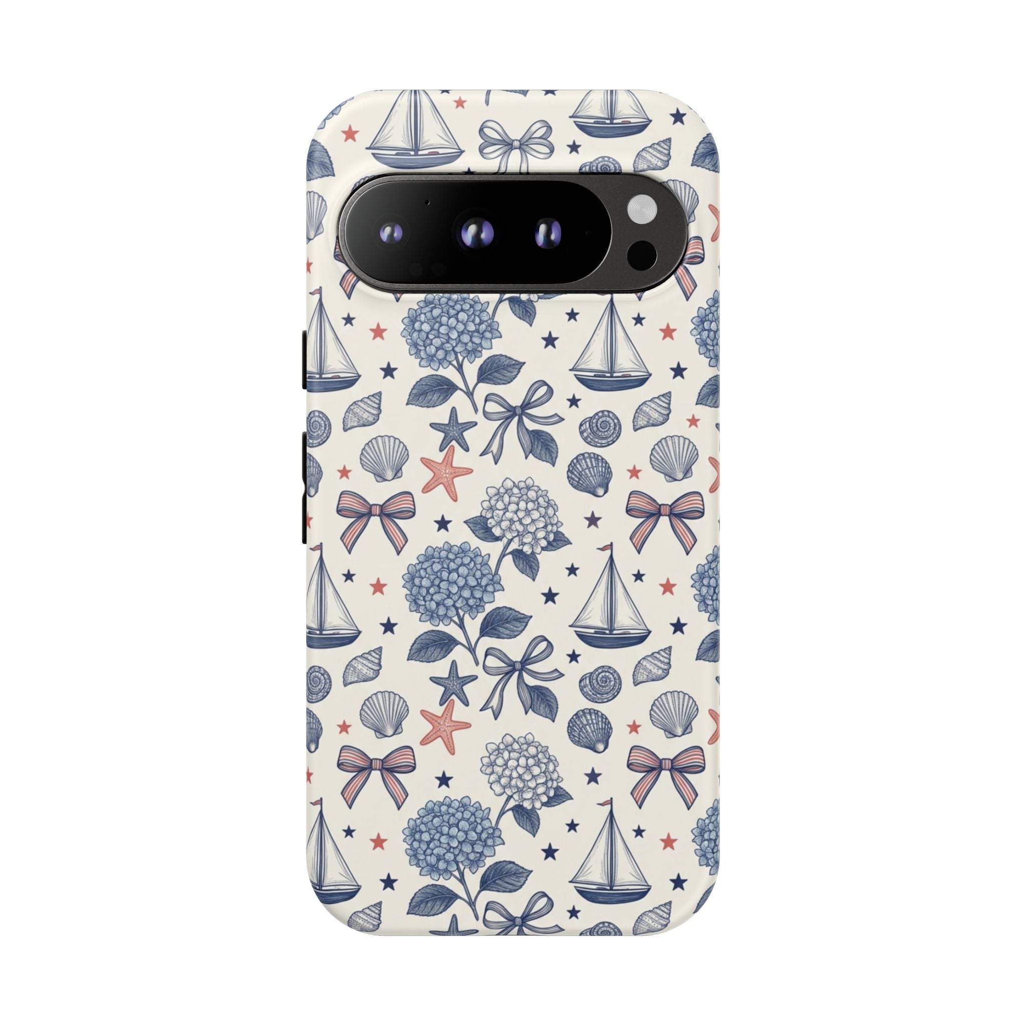 Coastal Americana Hydrangea Phone Case Printify