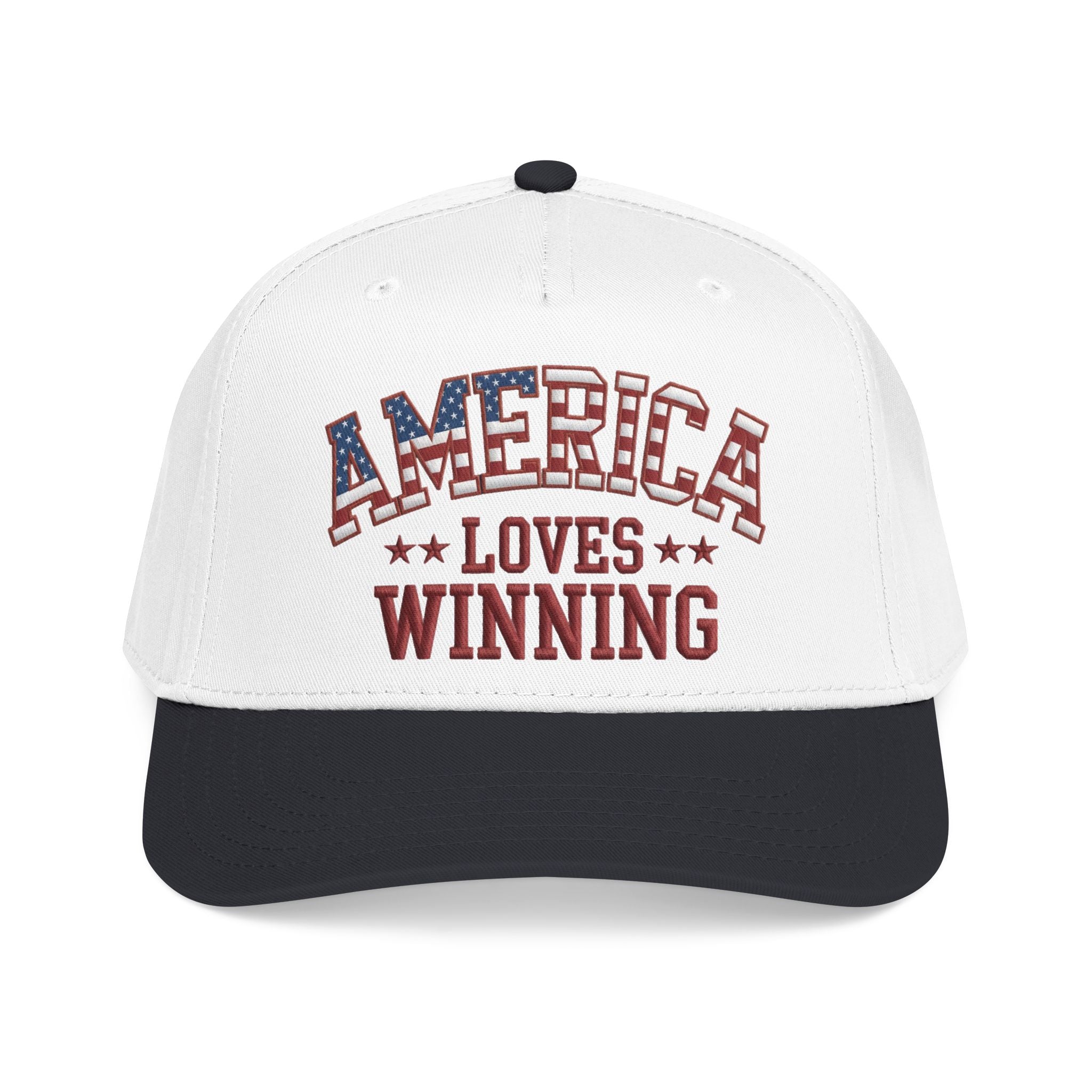 America Loves Winning Patriotic Hat – American Flag Cap