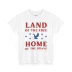 Land of the Free Home of the Brave Eagle Patriotic T-Shirt Printify