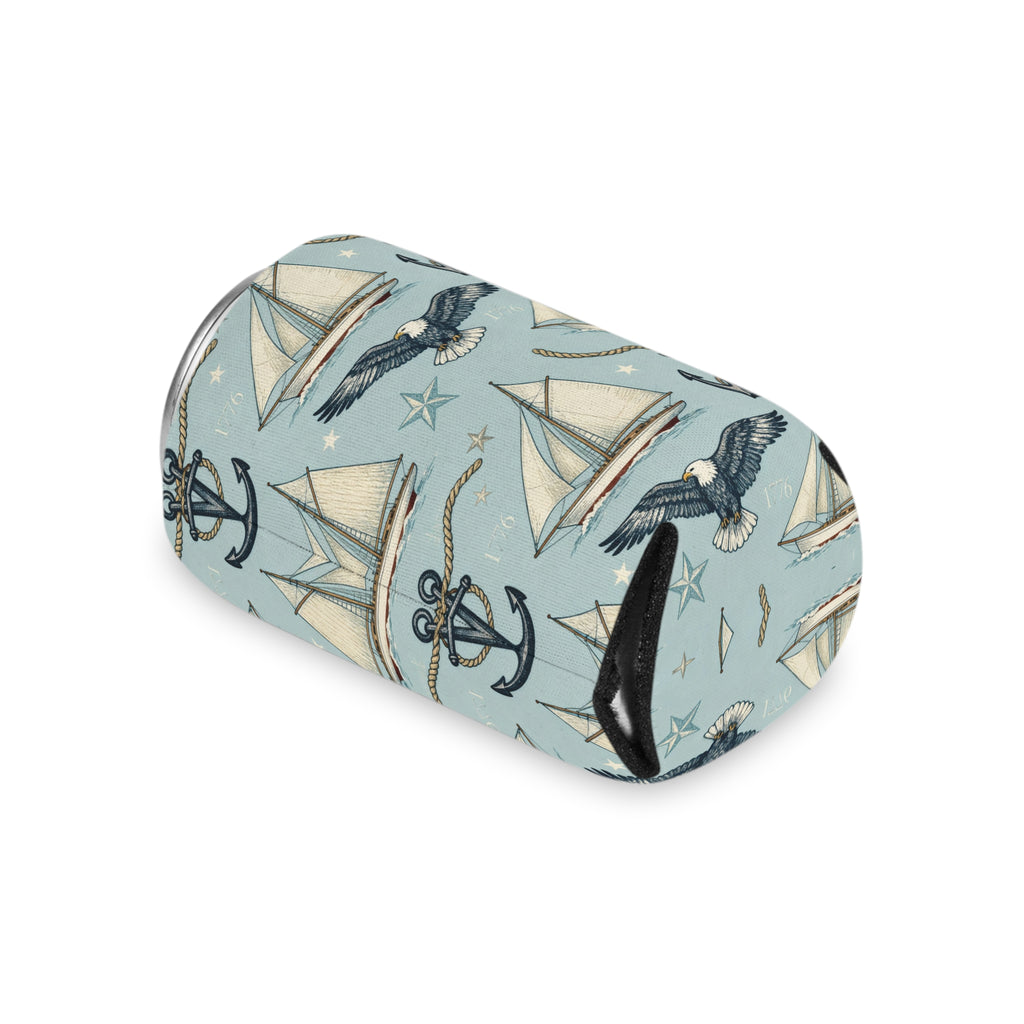 Nautical Freedom Sailboat Can Cooler Printify
