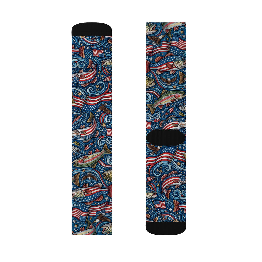 American Angler Performance Crew Socks – Patriotic Fishing Socks Printify