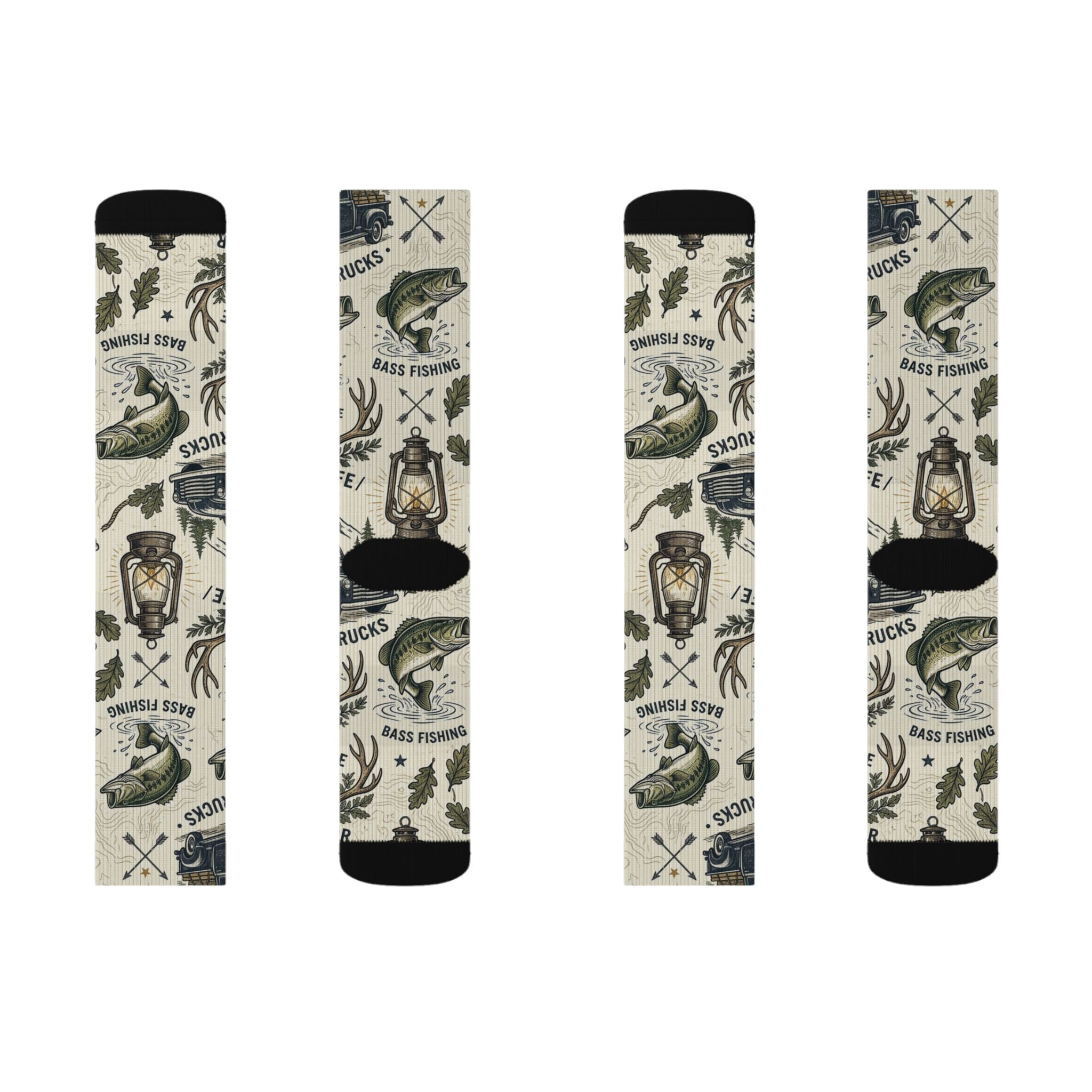 Lucky Buck Outdoors Crew Socks – Hunting & Fishing Adventure Socks Printify