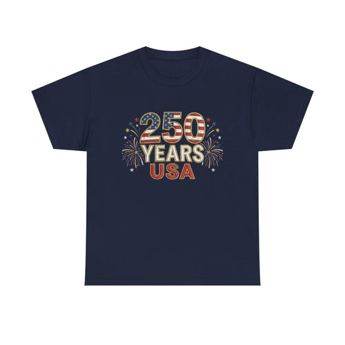 "250 YEARS" Patriotic Unisex Cotton T-Shirt – Gildan 5000 Heavy Tee