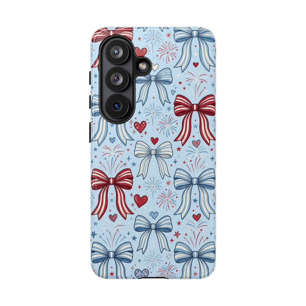 Patriotic Coquette Bows & Fireworks Phone Case Printify