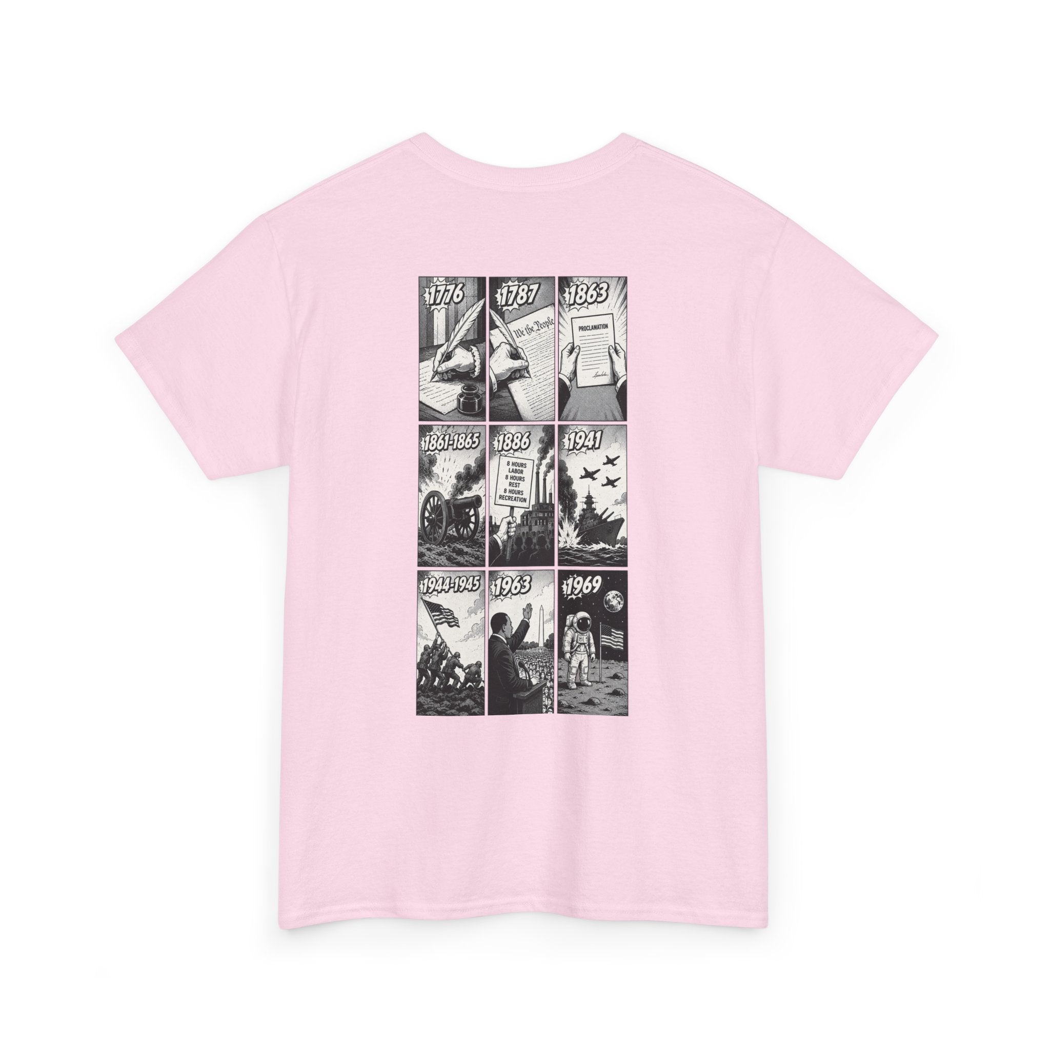 America Comic Book History T-Shirt Printify