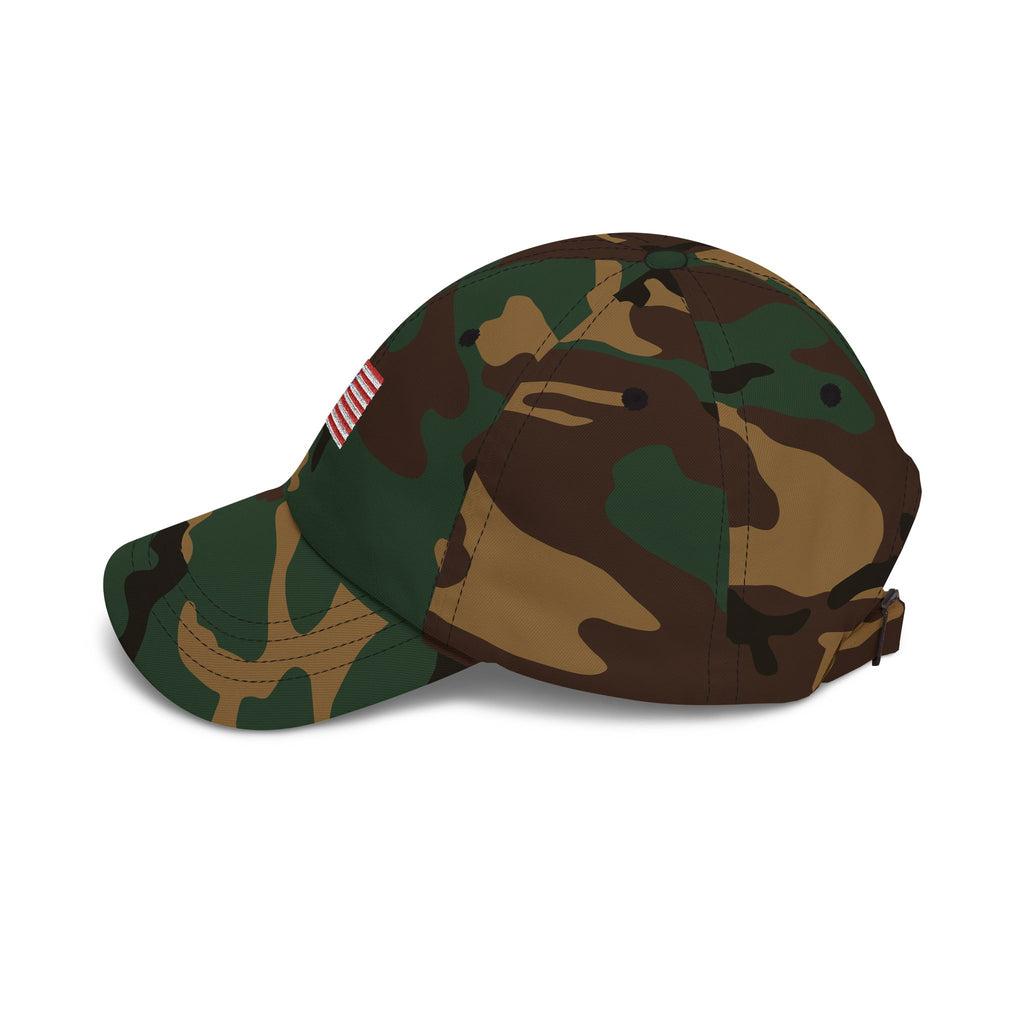 Embroidered American Flag Dad Cap — Classic Patriotic Baseball Hat Printify