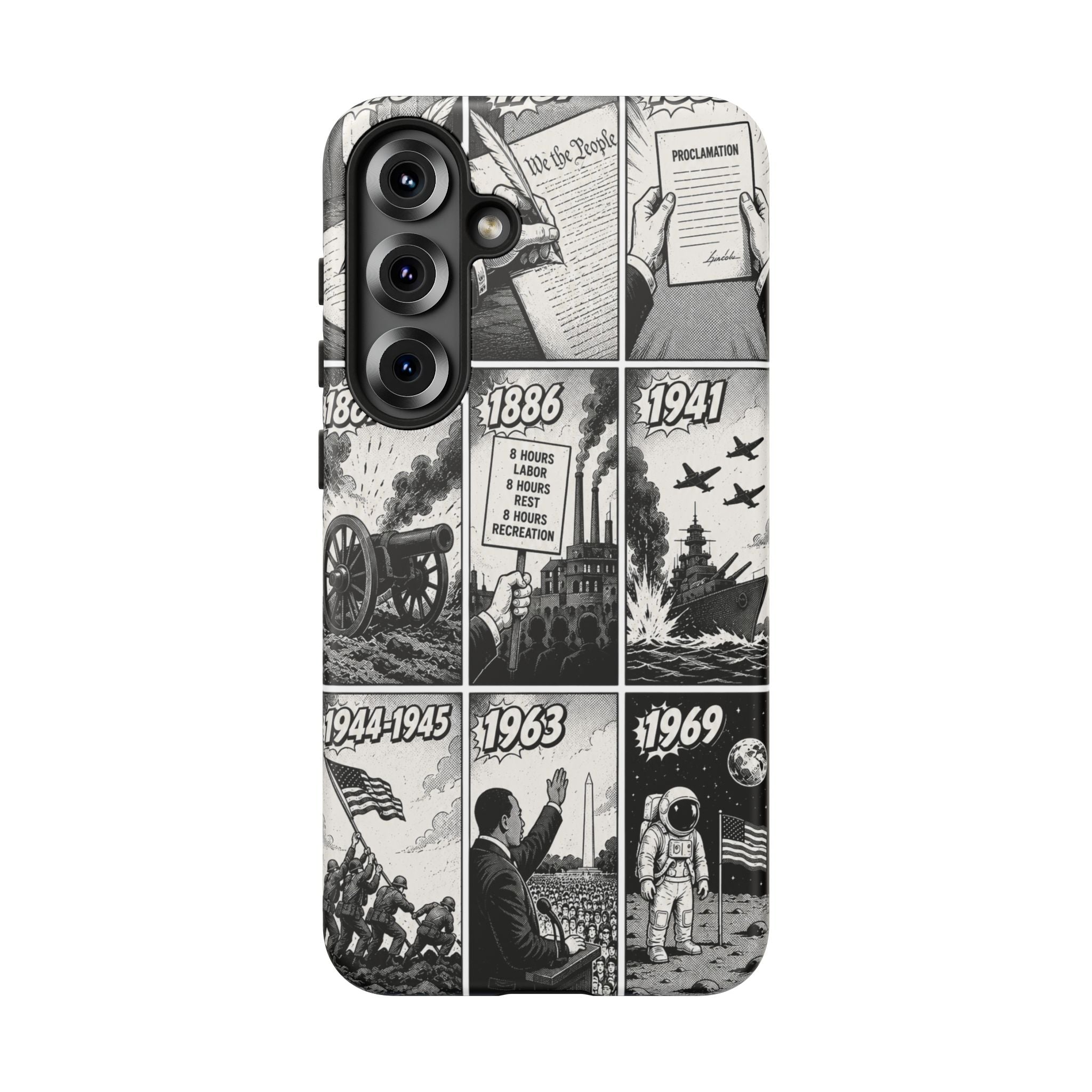 America Through the Ages Comic History Phone Case Printify