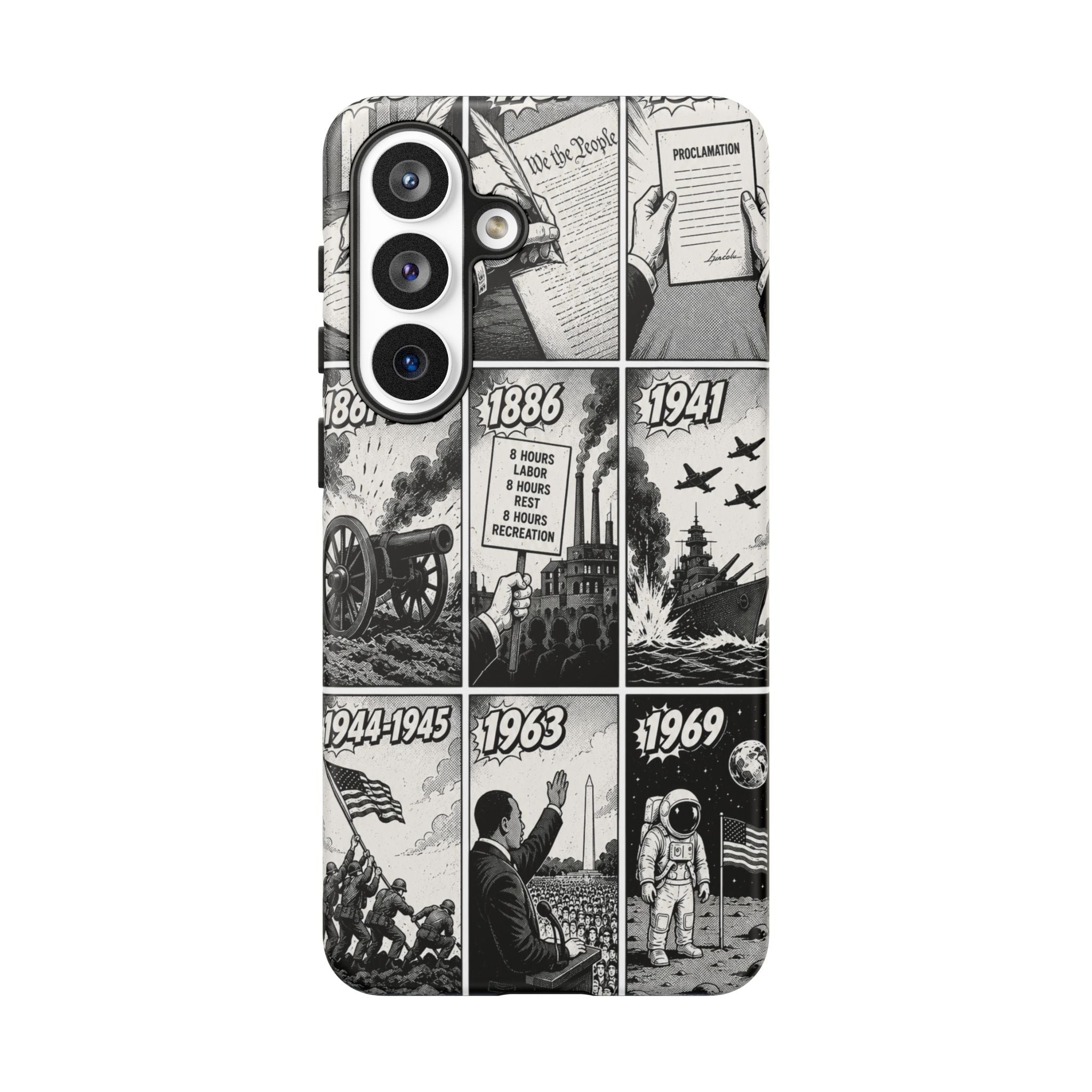 America Through the Ages Comic History Phone Case Printify