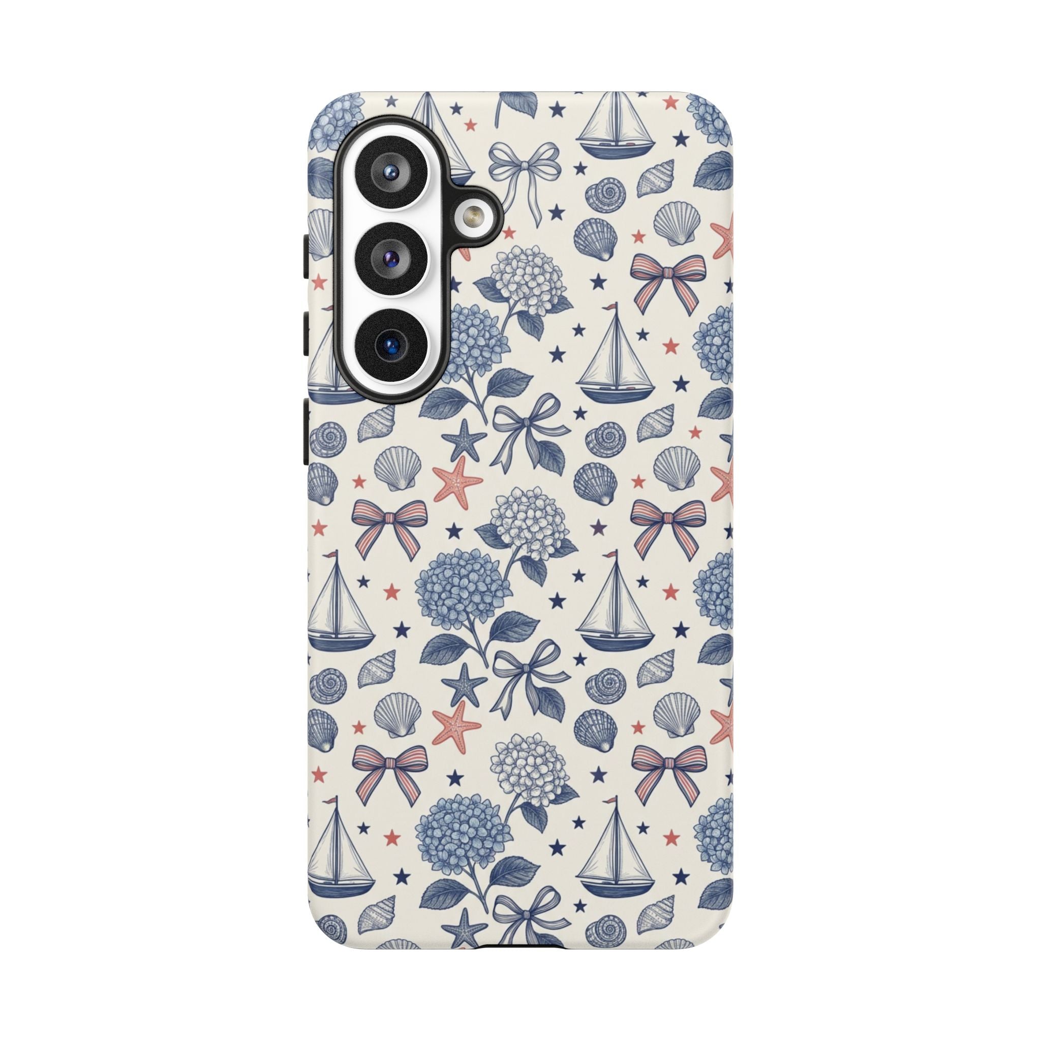 Coastal Americana Hydrangea Phone Case Printify