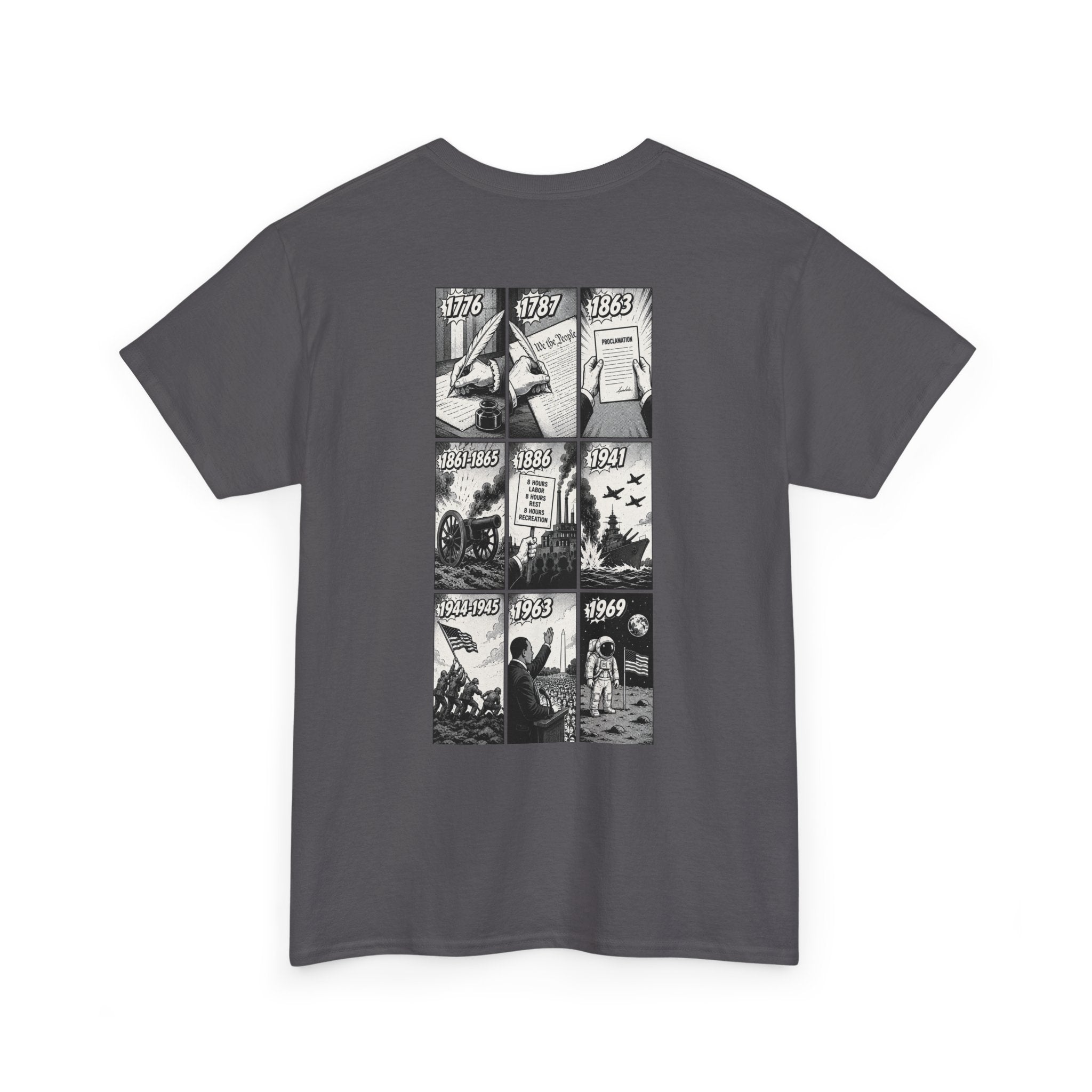 America Comic Book History T-Shirt Printify